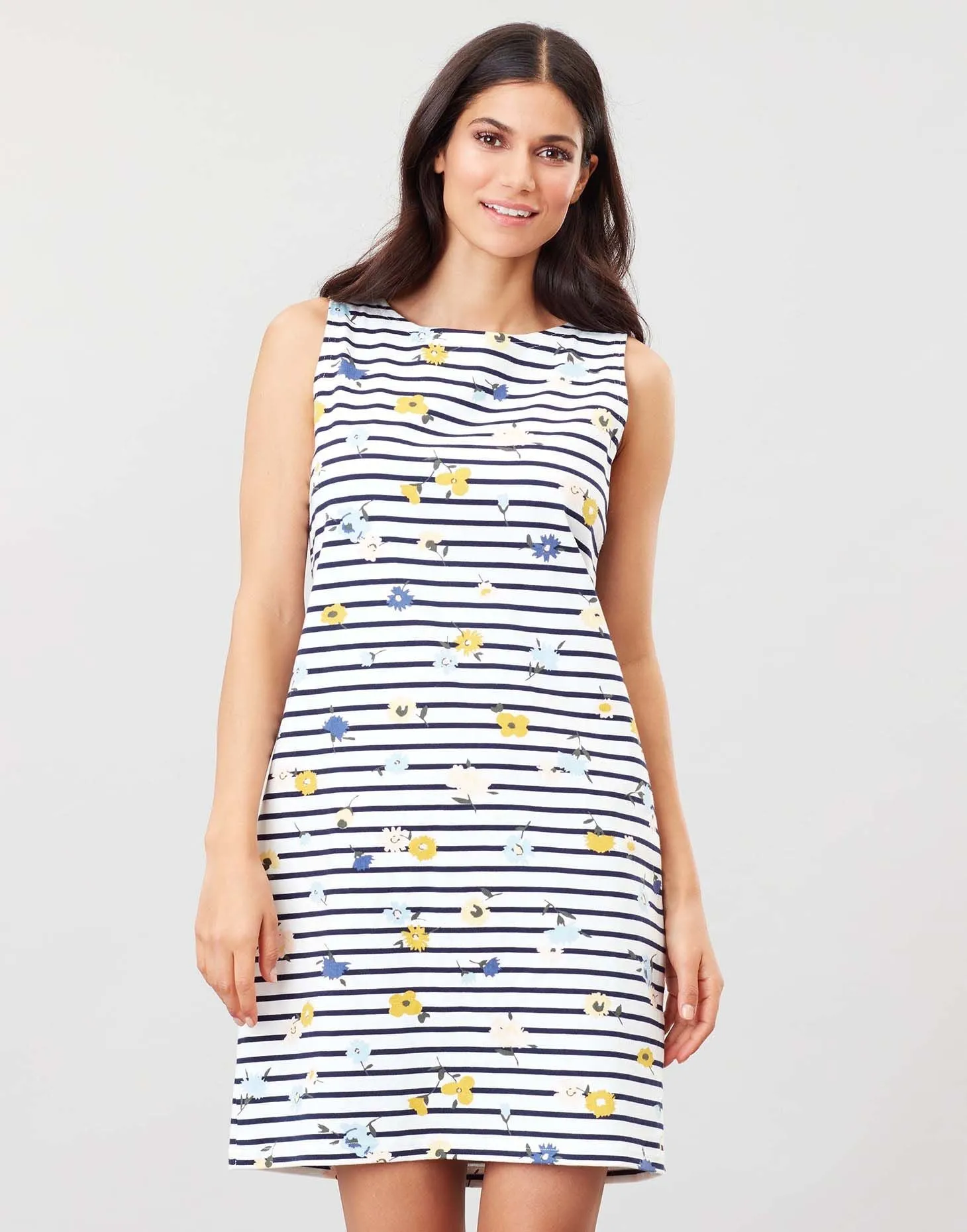 Joules Sleeveless Knee Length Stripe Dress