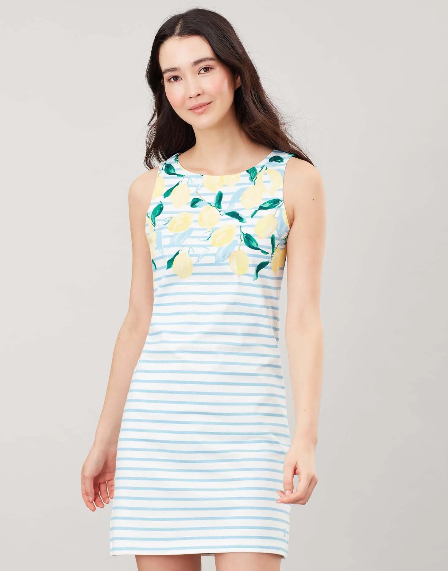 Joules Sleeveless Knee Length Stripe Dress