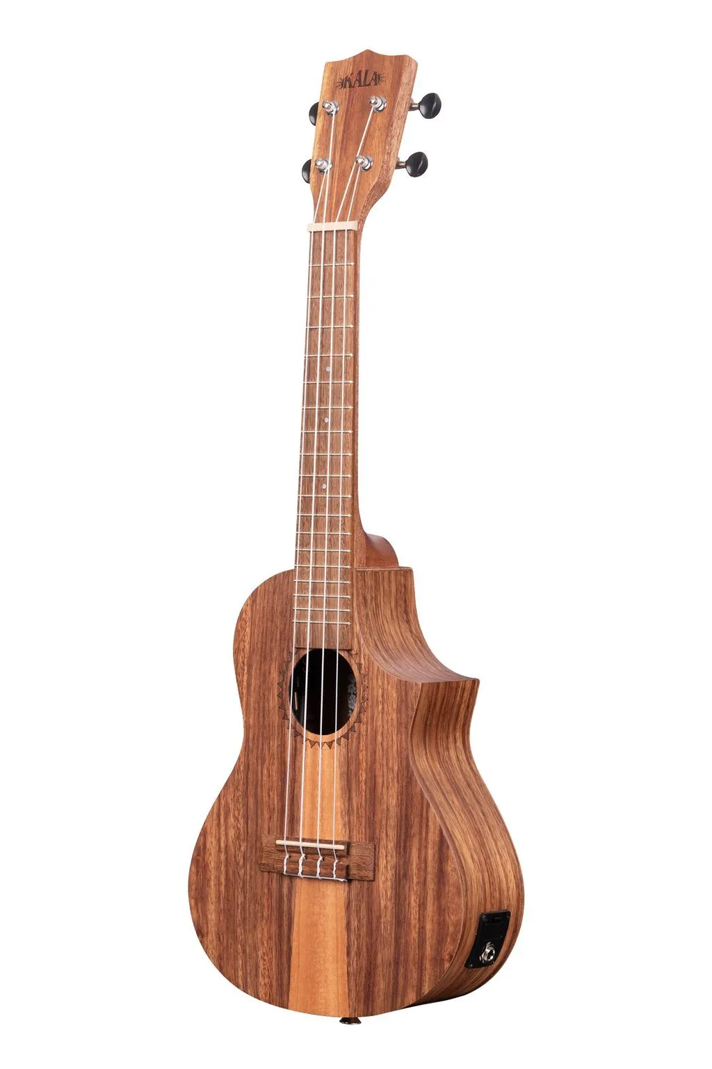 KALA Teak Tri-top Concert Ukulele With Cutaway & EQ