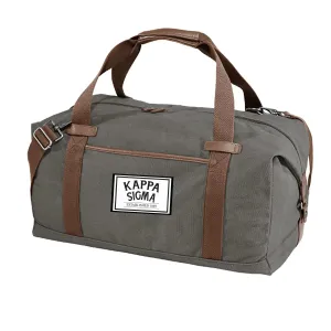 Kappa Sig Gray Canvas Duffel