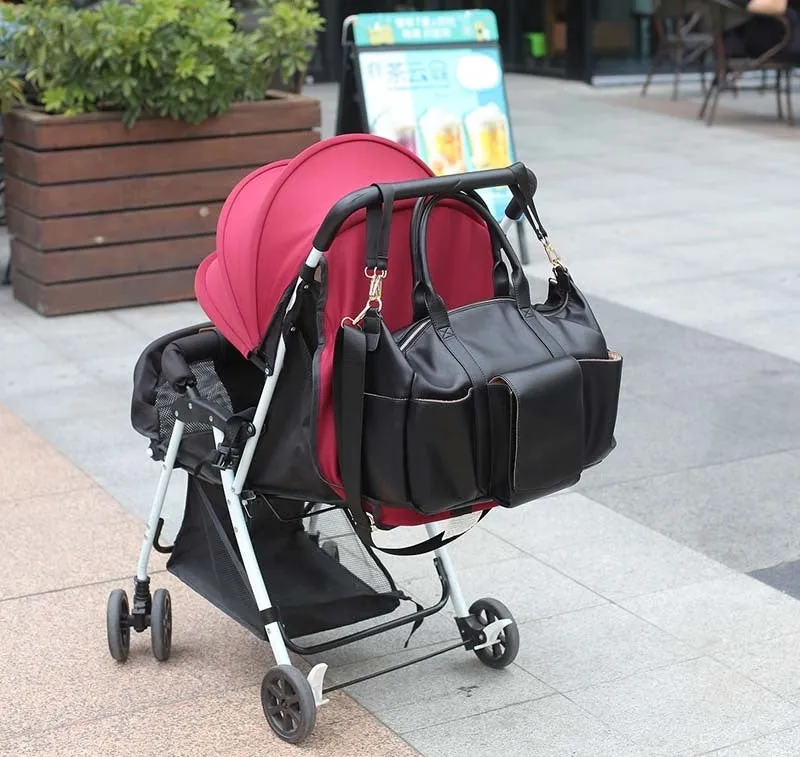 Kiara Leather Diaper Tote Bag