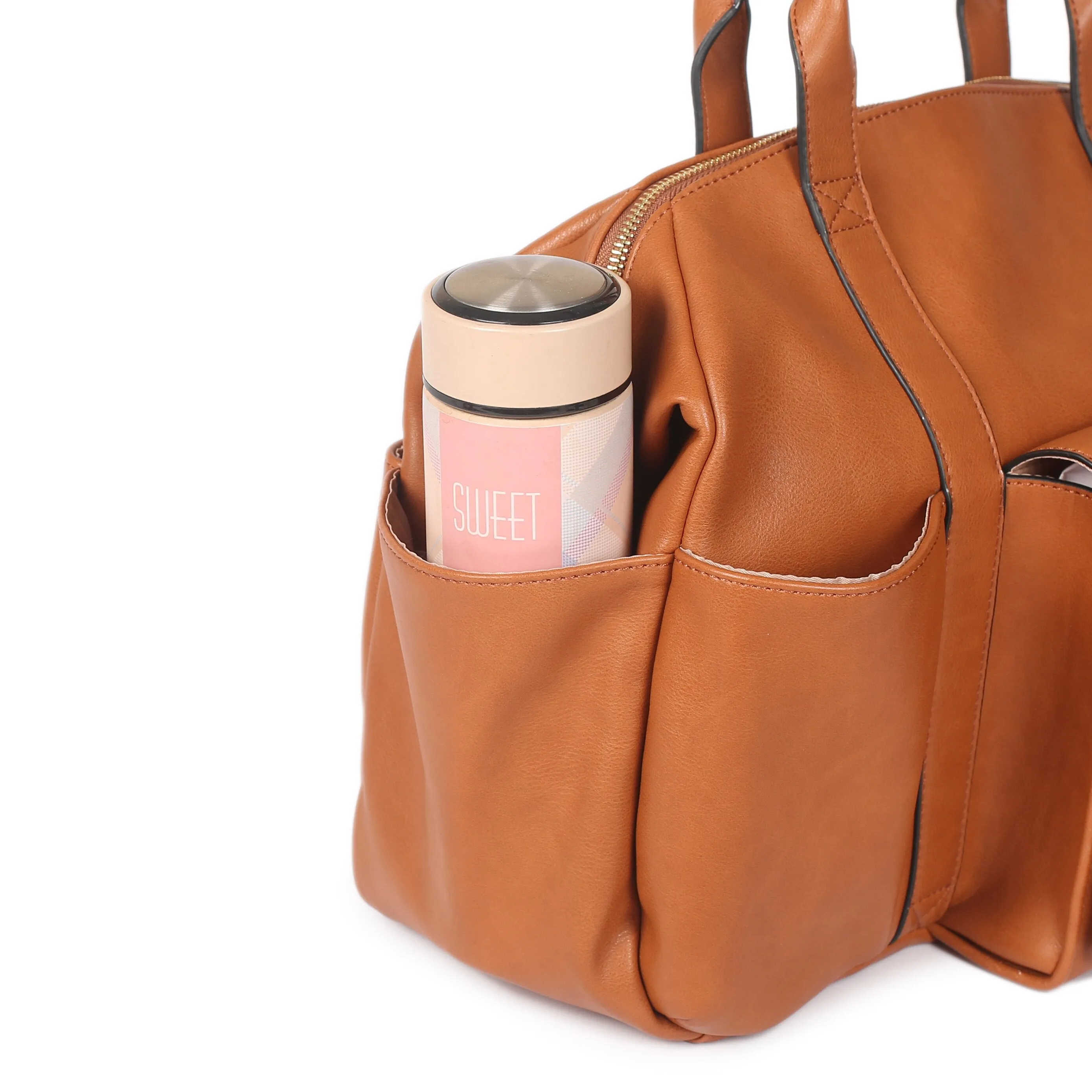 Kiara Leather Diaper Tote Bag