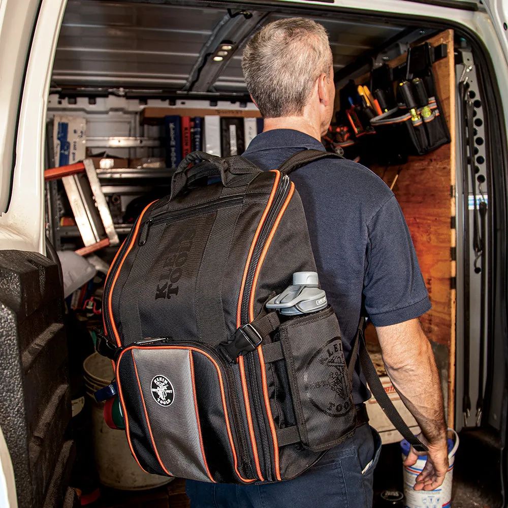 Klein Tradesman Pro™ Tool Station Tool Bag Backpack with Work Light