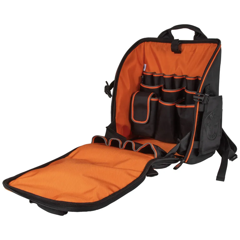Klein Tradesman Pro™ Tool Station Tool Bag Backpack with Work Light