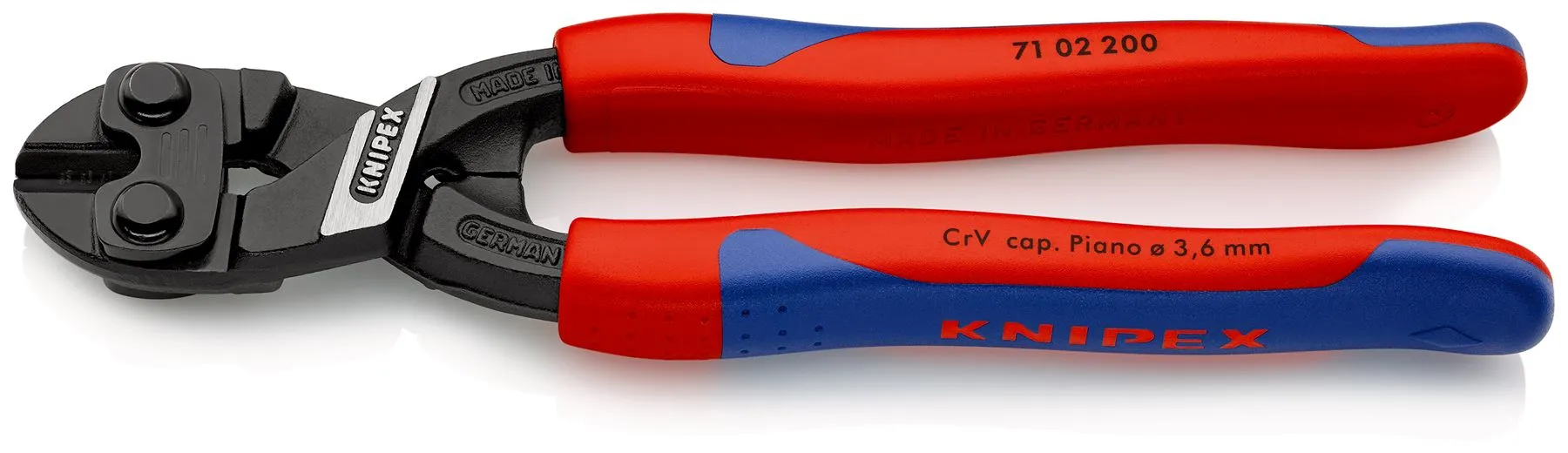 KNIPEX Compact Bolt Cutters CoBolt Cutting Pliers 200mm Multi Component Grips 71 02 200