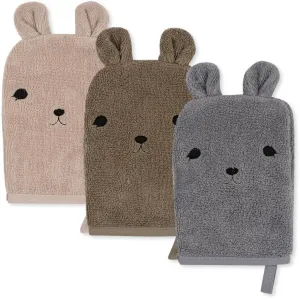 Konges Sløjd - Animal washcloths 3 pack - Bear