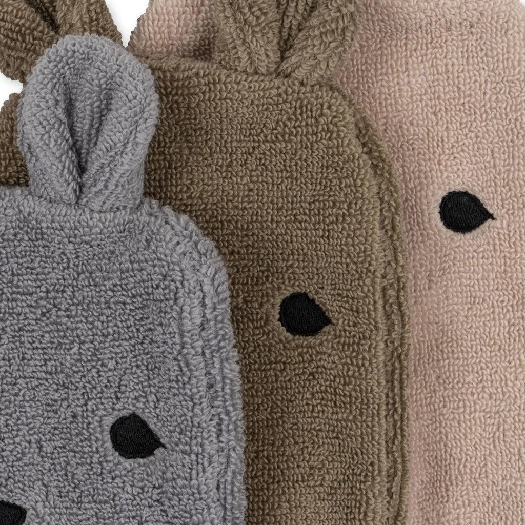 Konges Sløjd - Animal washcloths 3 pack - Bear