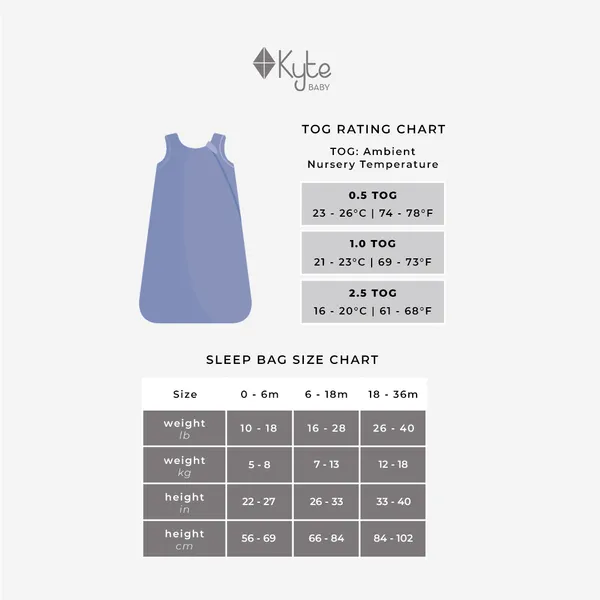 Kyte BABY Sleep Bag 1.0 Tog | Midnight
