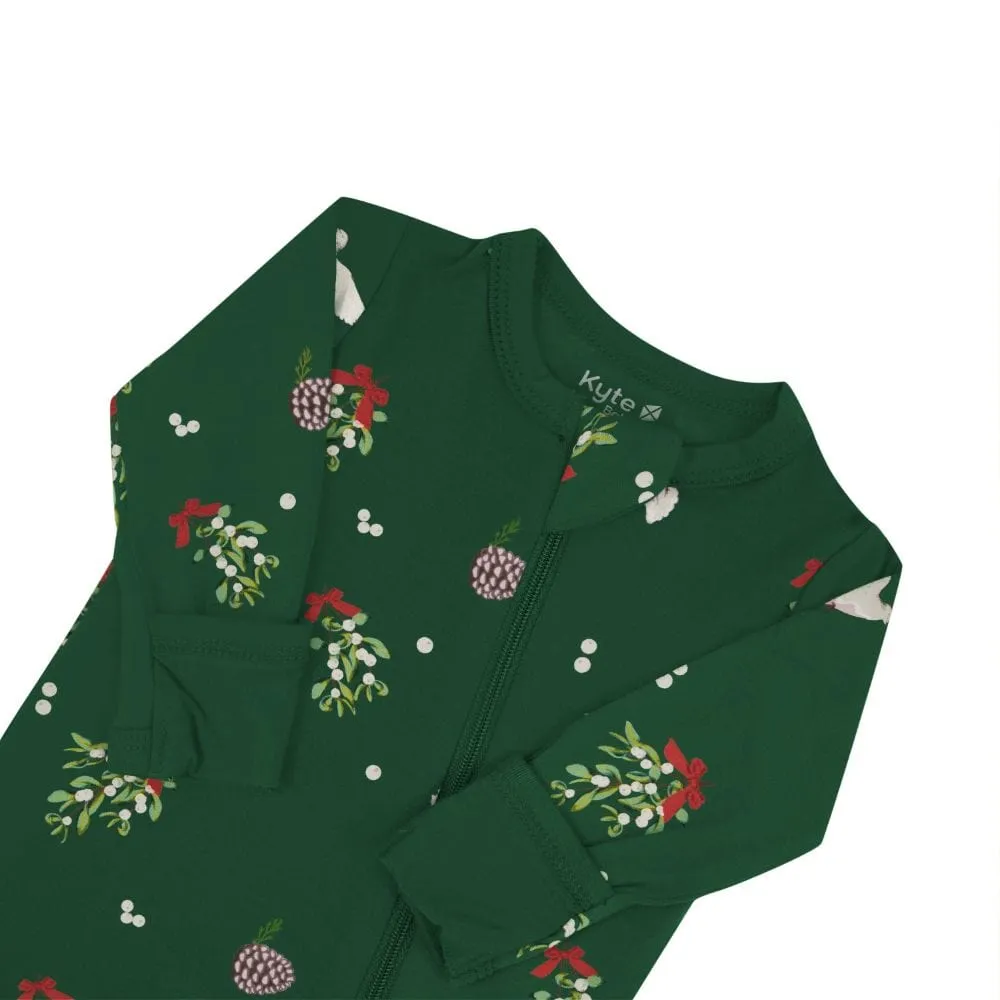 Kyte Baby Zippered Footie - Mistletoe