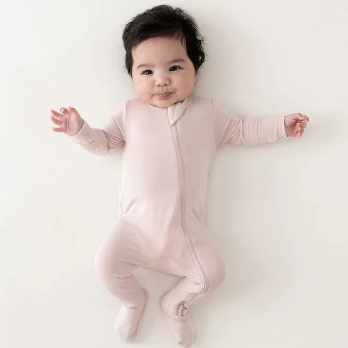 Kyte Zippered Footie - Blush