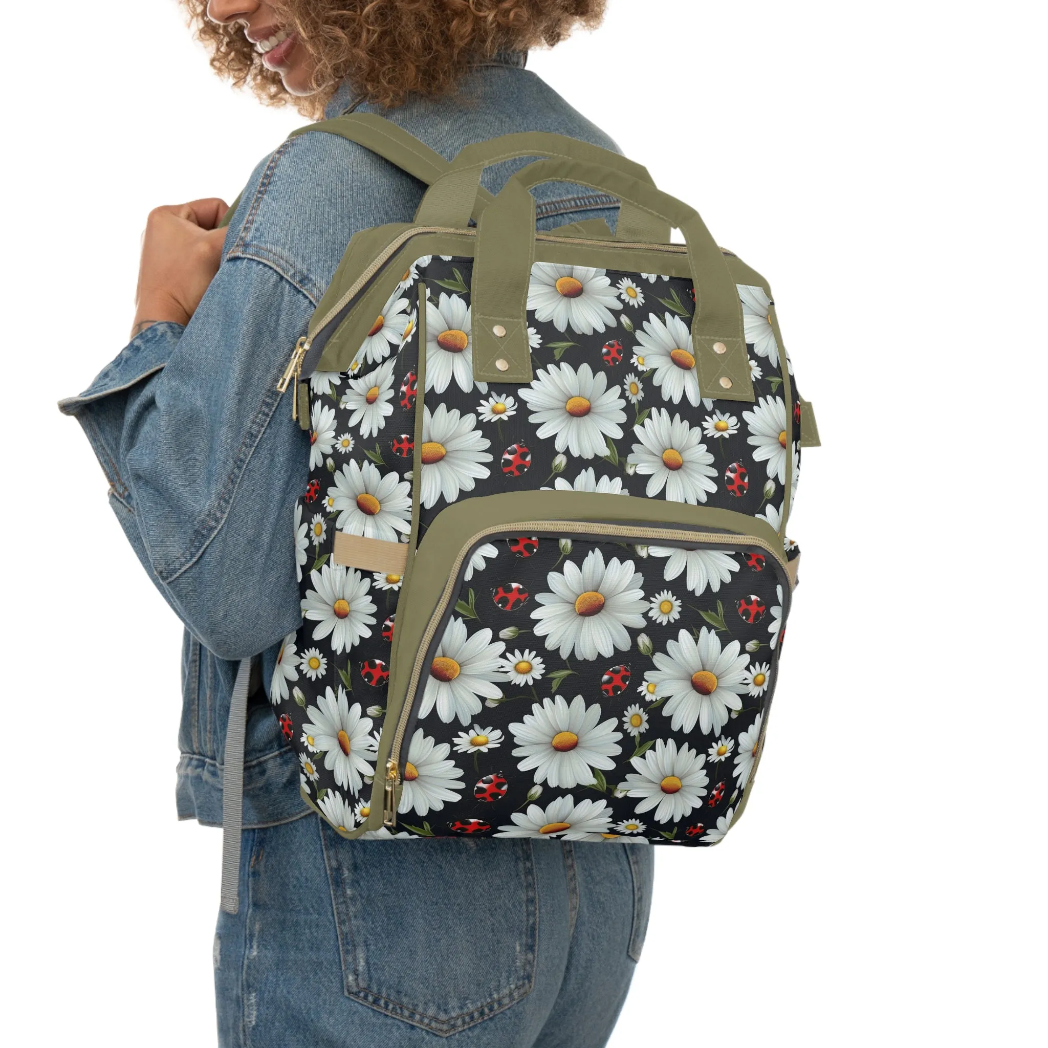 Ladybug Diaper Backpack - Adorable & Practical Baby Bag with Ladybug Patterns