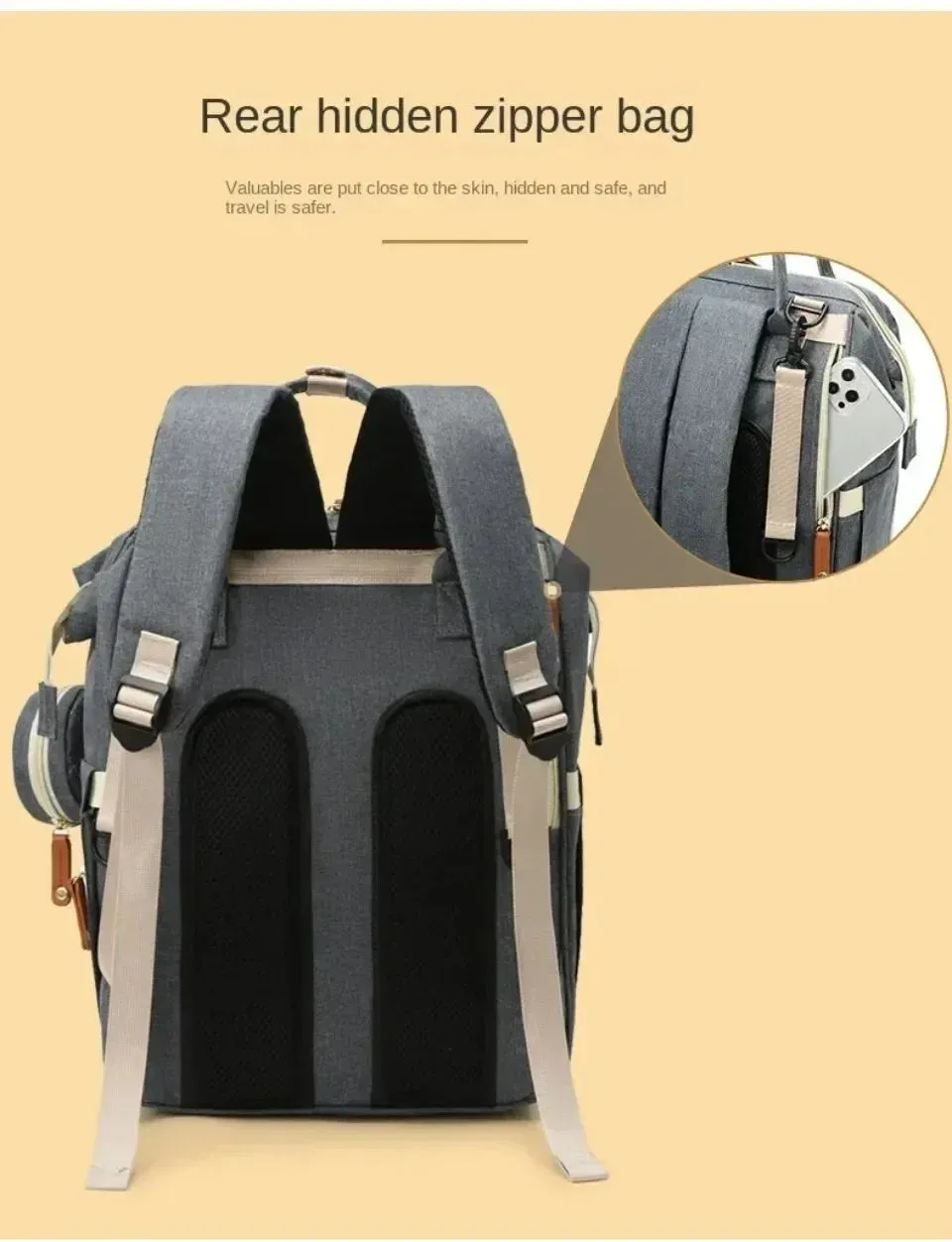 Large Baby Diaper Backpack with Changing Pad for Parents