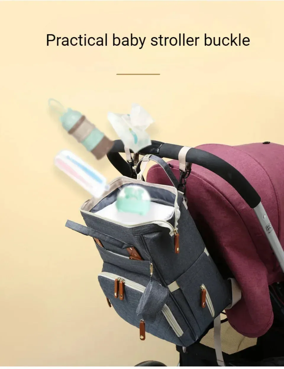 Large Baby Diaper Backpack with Changing Pad for Parents