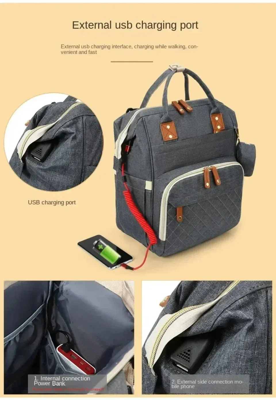 Large Baby Diaper Backpack with Changing Pad for Parents