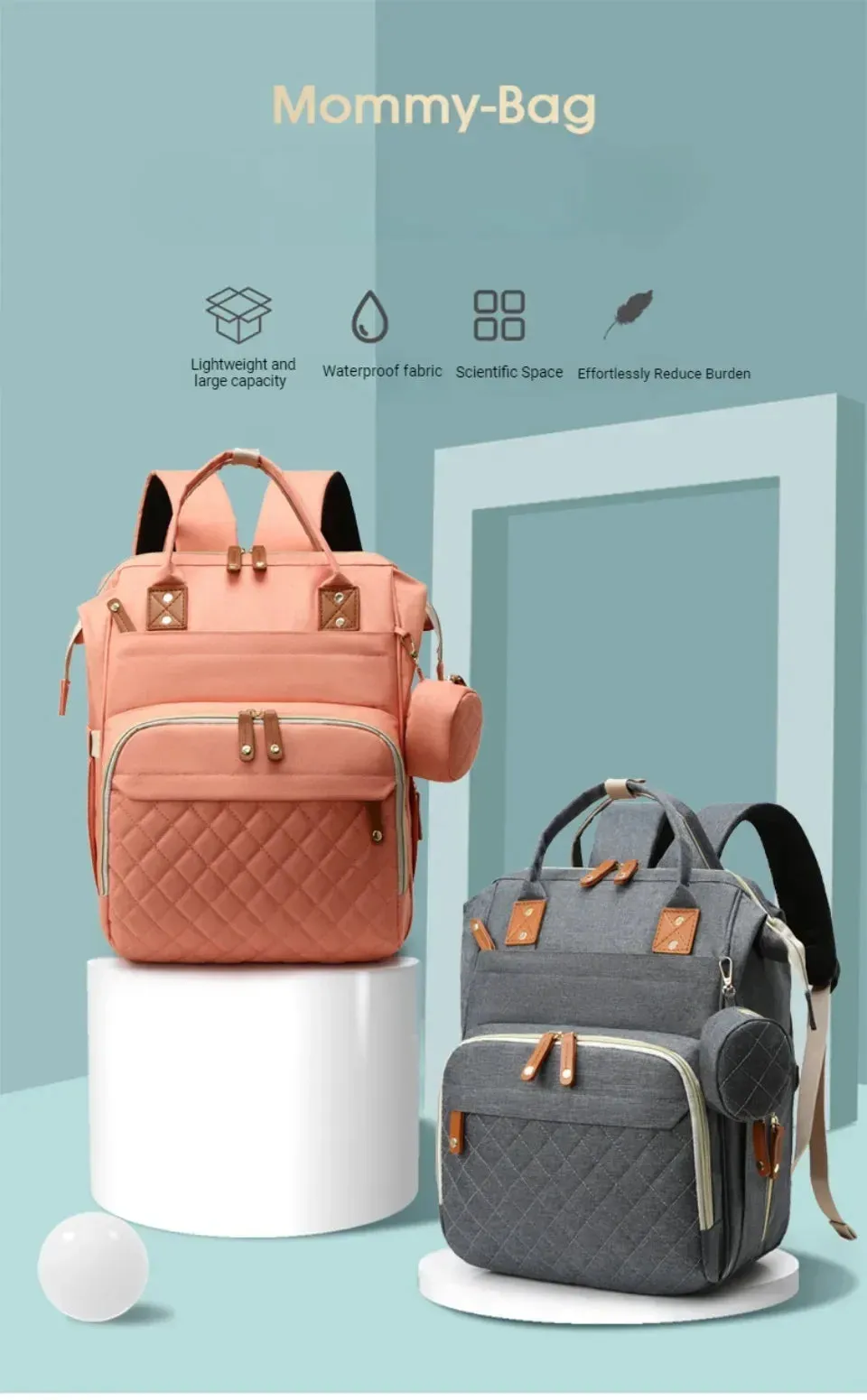 Large Baby Diaper Backpack with Changing Pad for Parents