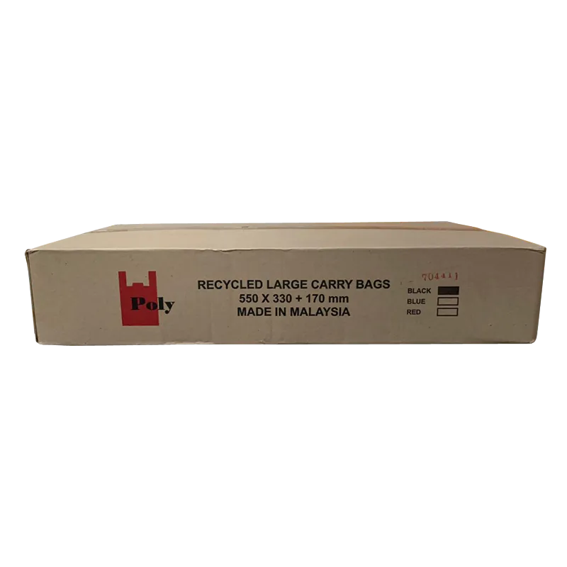 Large Black Recyclable Carry Bags