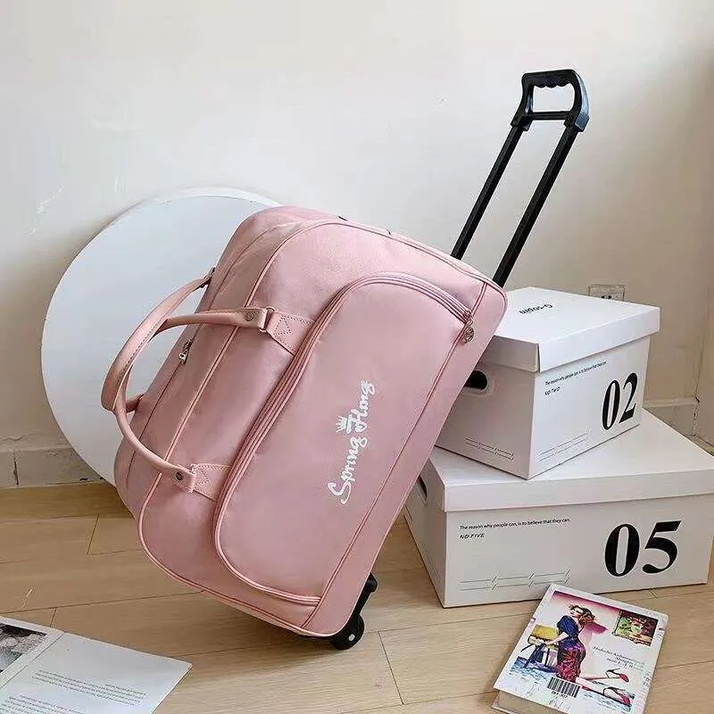 Large Rolling Duffel Bag Collapsible Travel Storage with Wheels