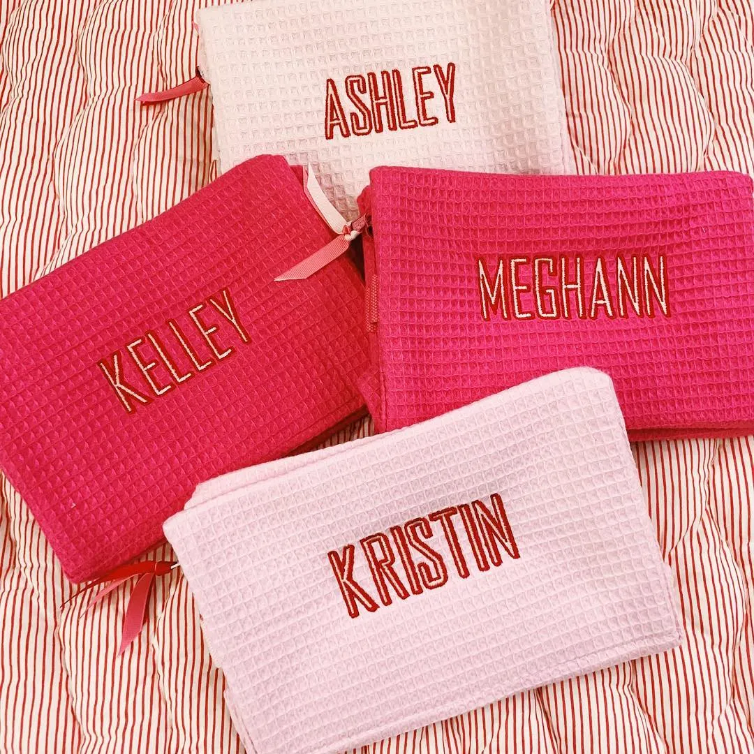 Large Waffle Cosmetic Bag