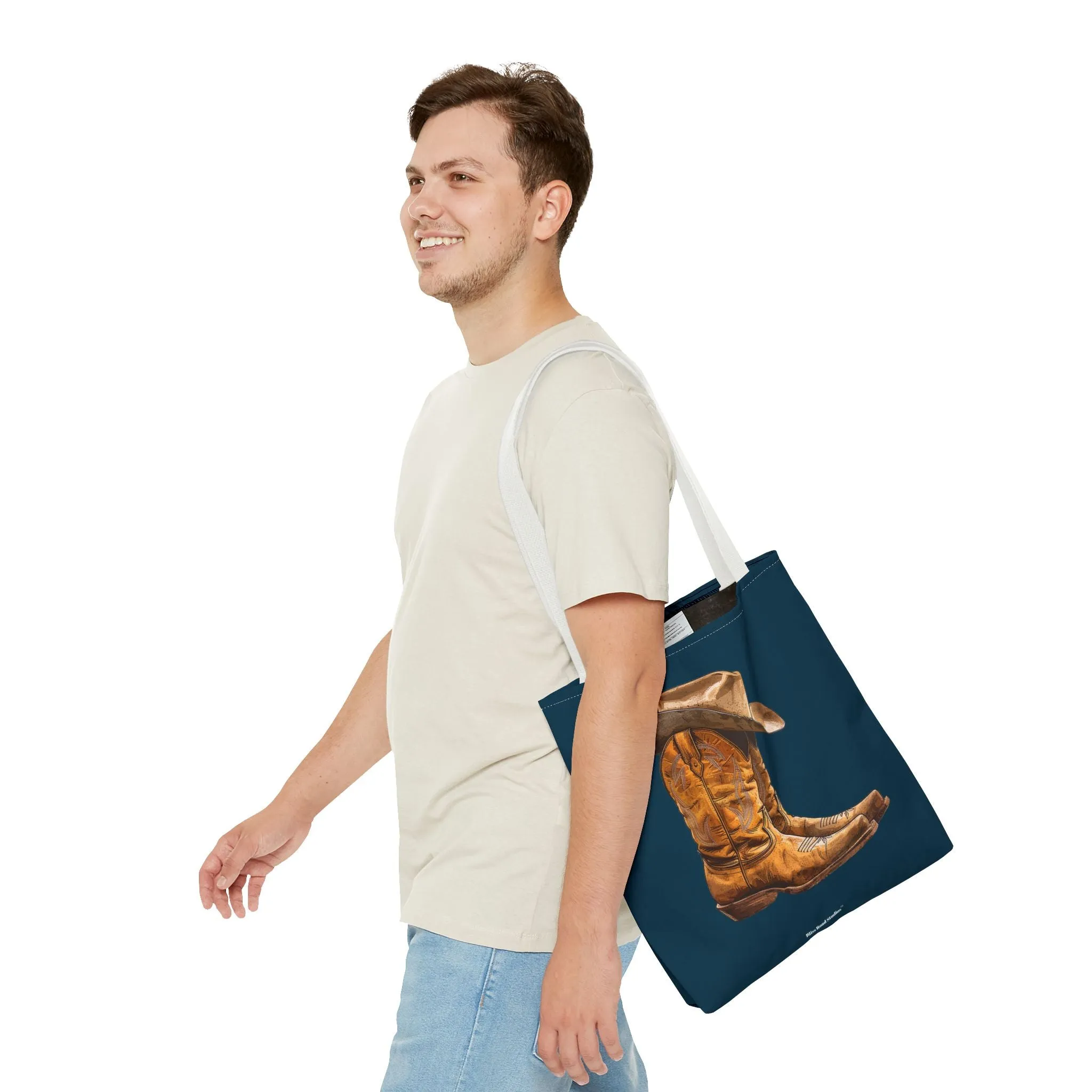 Legendary Lone Star Cowboy Tote Bag - Carry a piece of the West wherever you go! Available in 3 sizes.