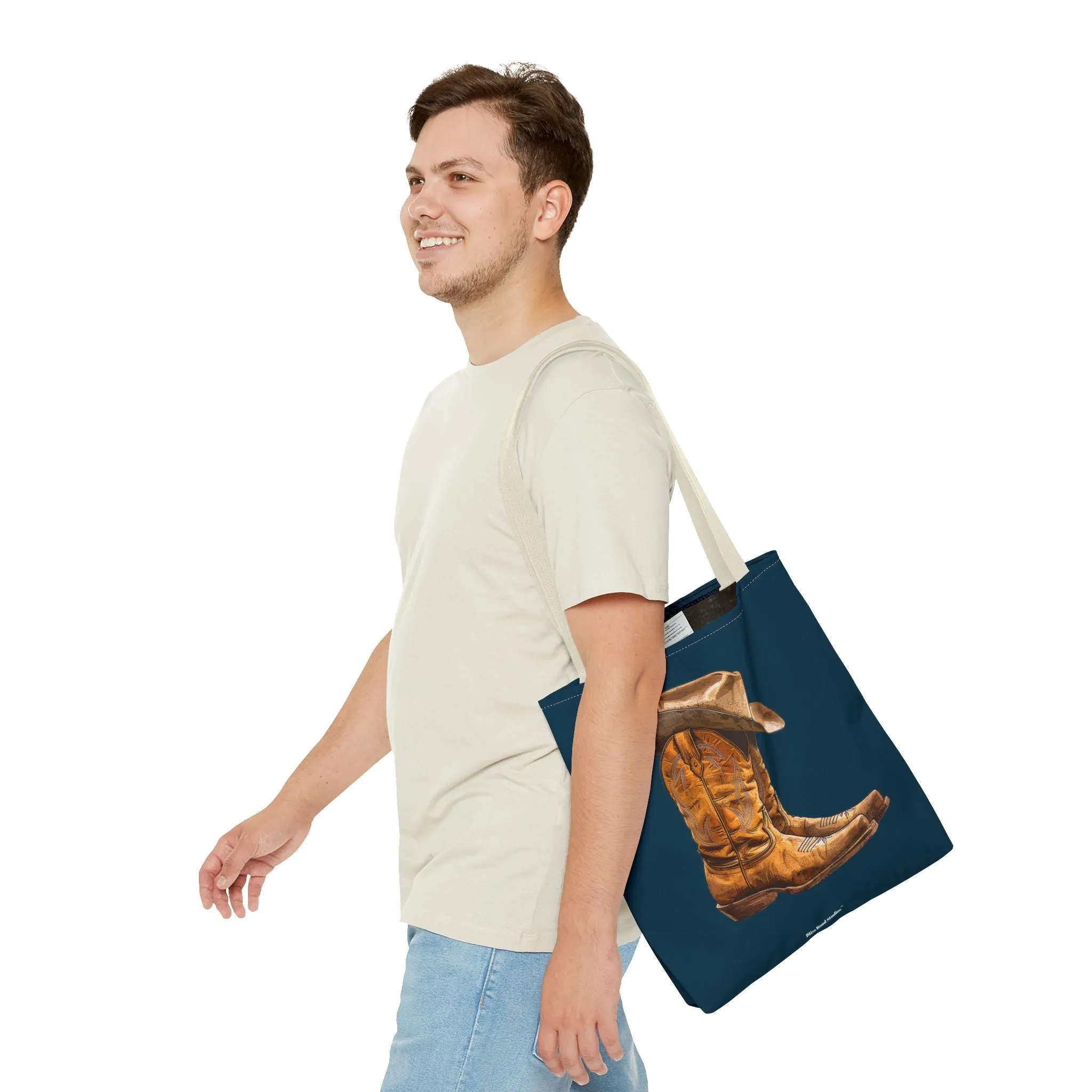 Legendary Lone Star Cowboy Tote Bag - Carry a piece of the West wherever you go! Available in 3 sizes.
