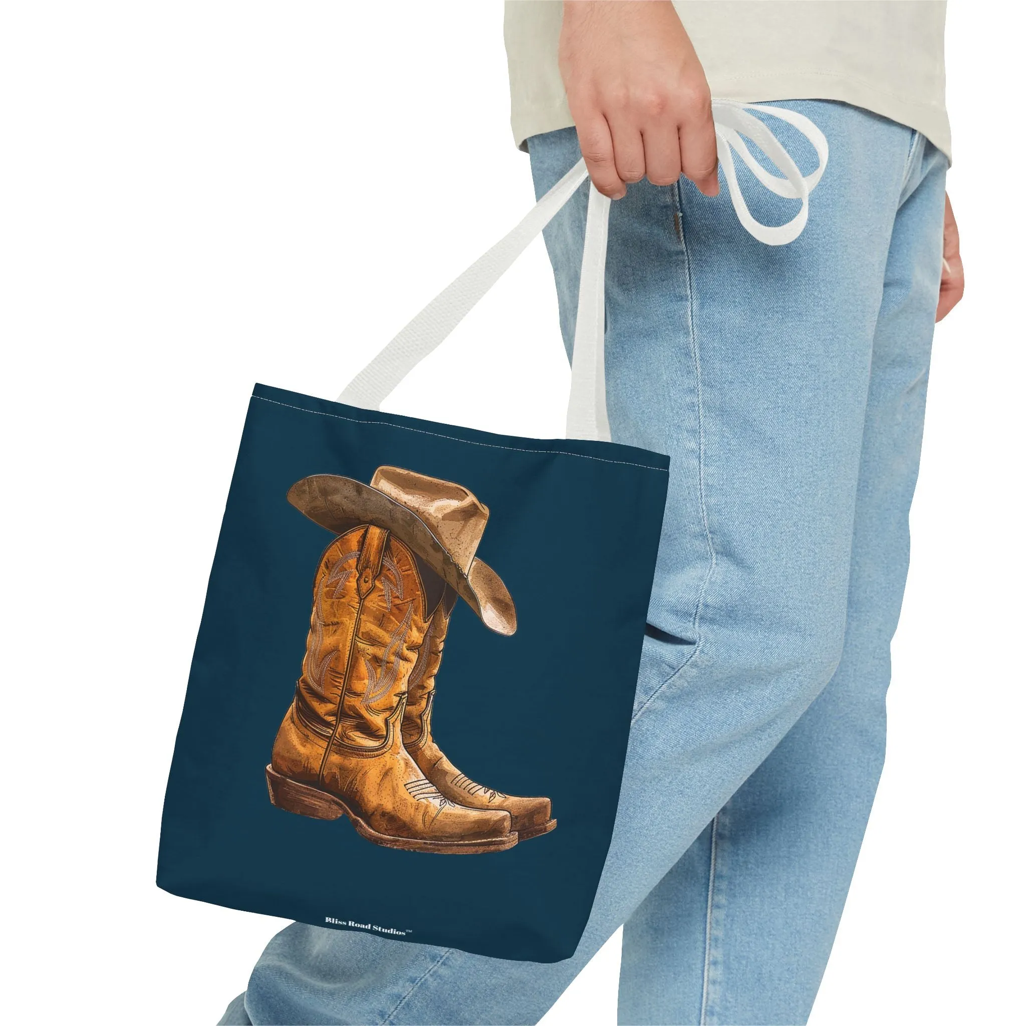 Legendary Lone Star Cowboy Tote Bag - Carry a piece of the West wherever you go! Available in 3 sizes.