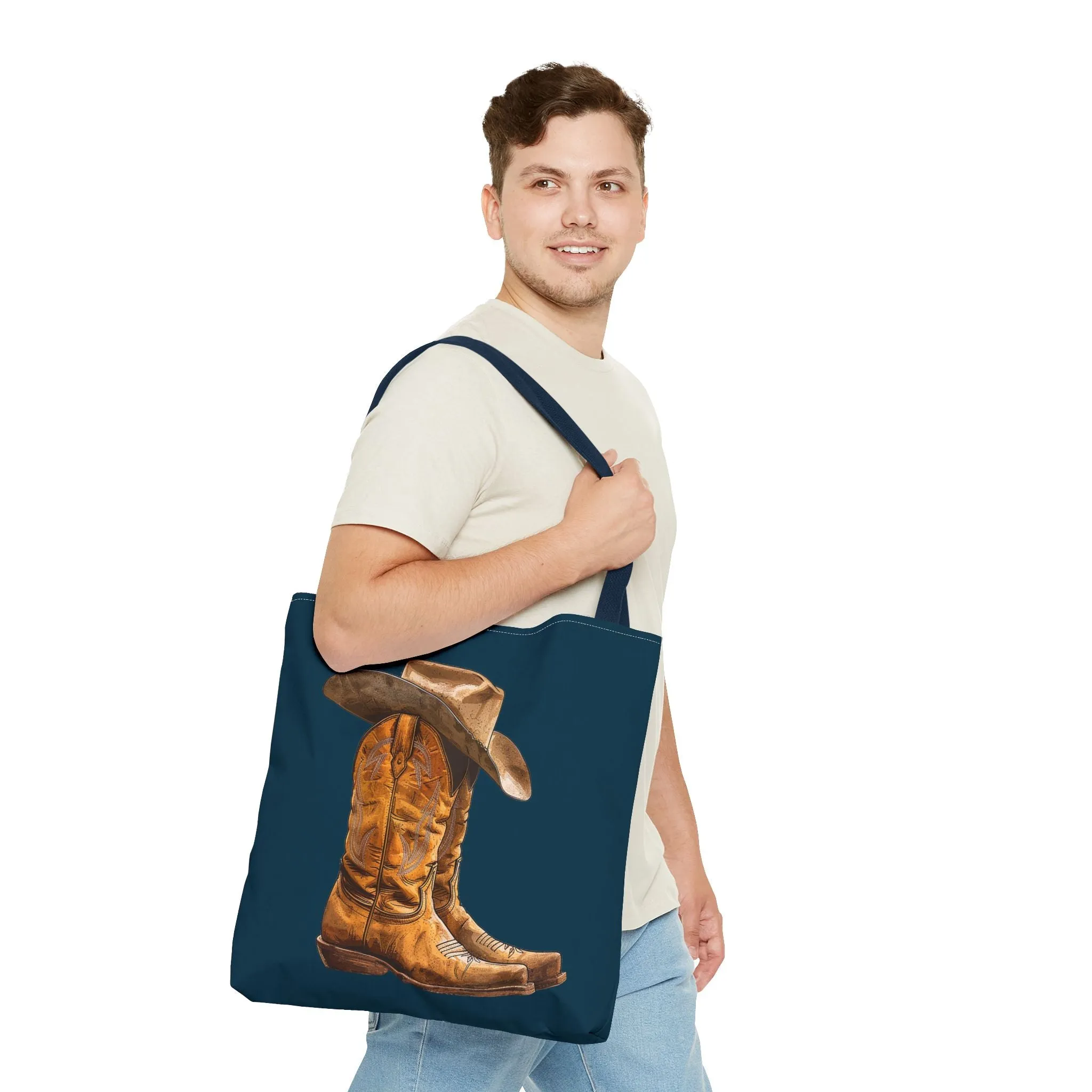 Legendary Lone Star Cowboy Tote Bag - Carry a piece of the West wherever you go! Available in 3 sizes.