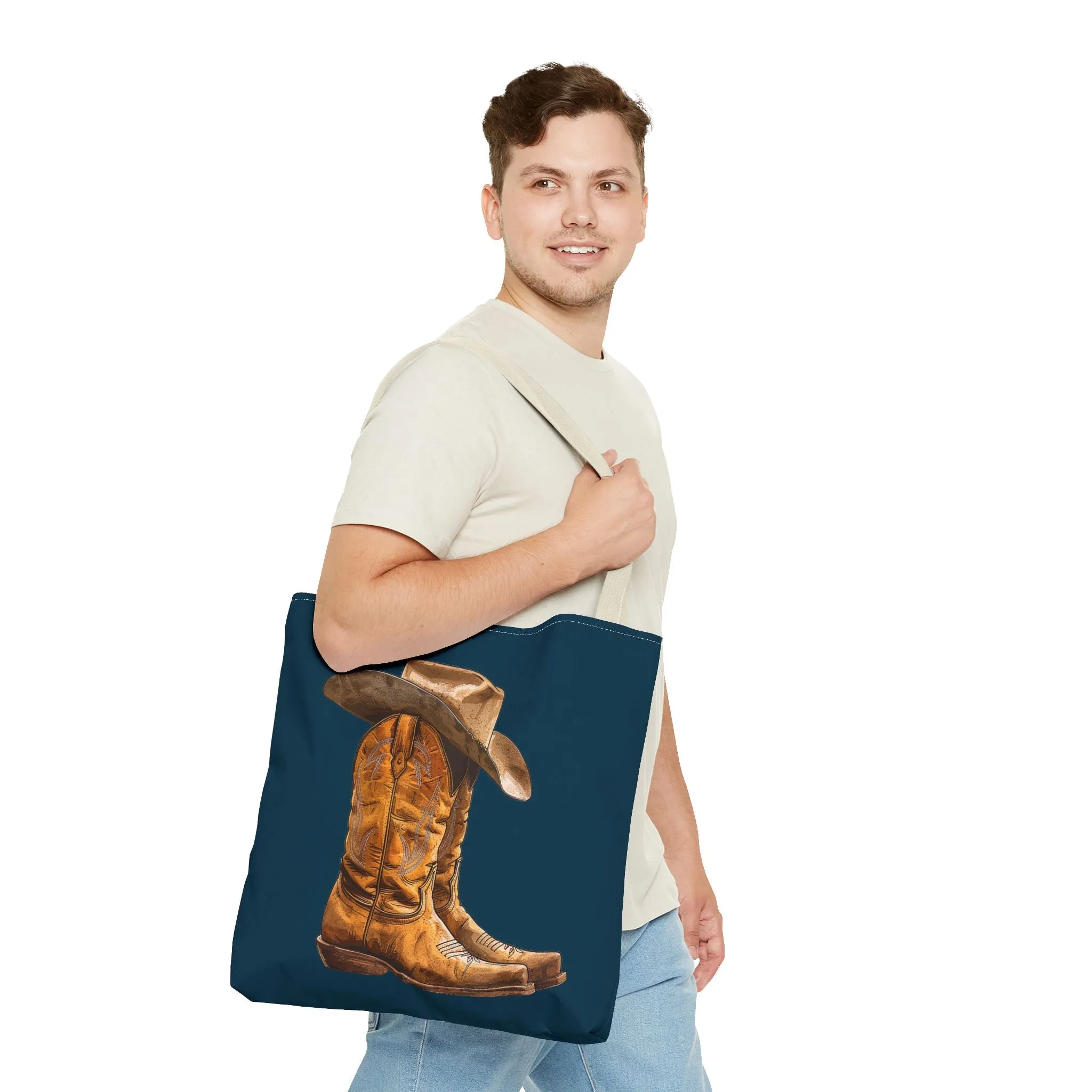 Legendary Lone Star Cowboy Tote Bag - Carry a piece of the West wherever you go! Available in 3 sizes.