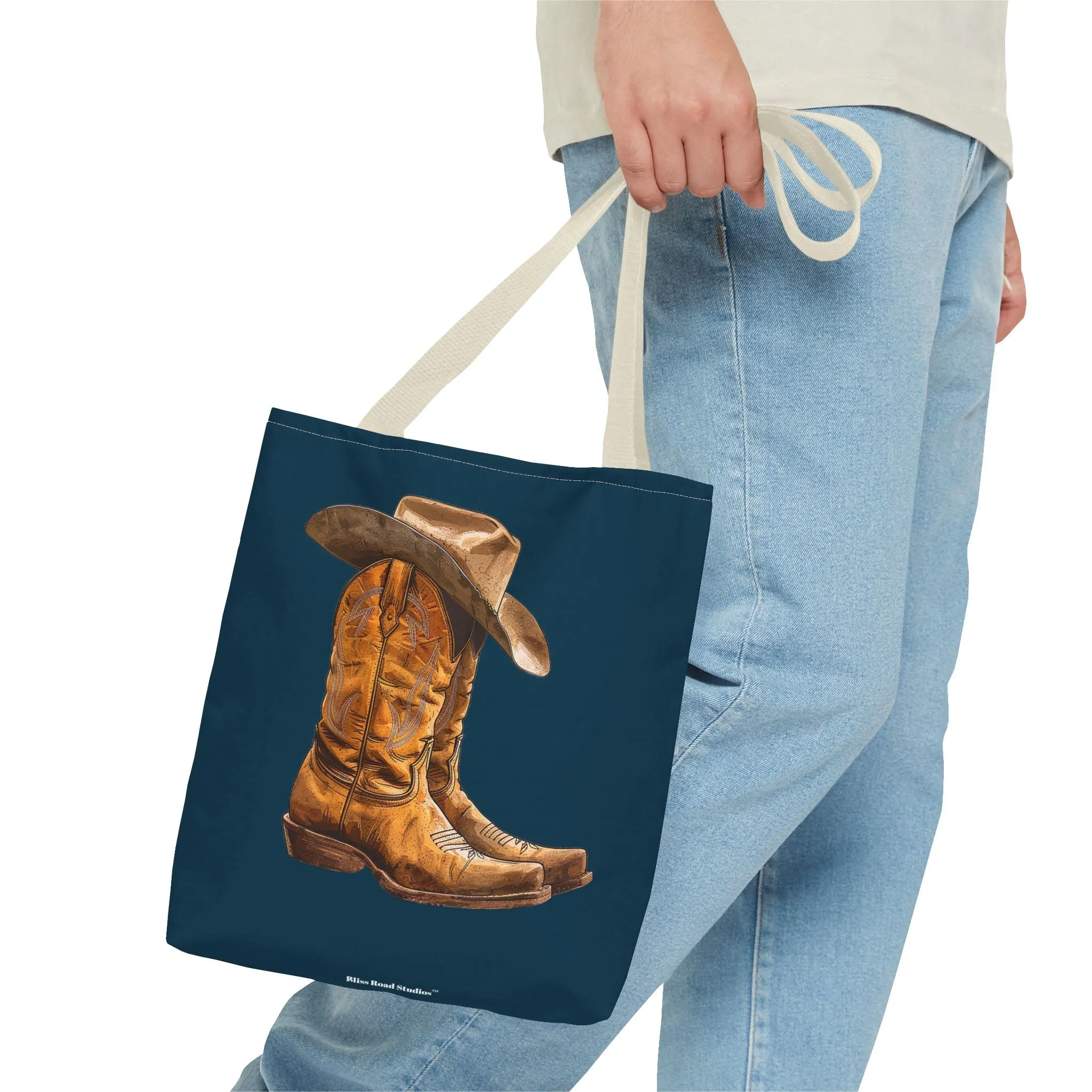 Legendary Lone Star Cowboy Tote Bag - Carry a piece of the West wherever you go! Available in 3 sizes.
