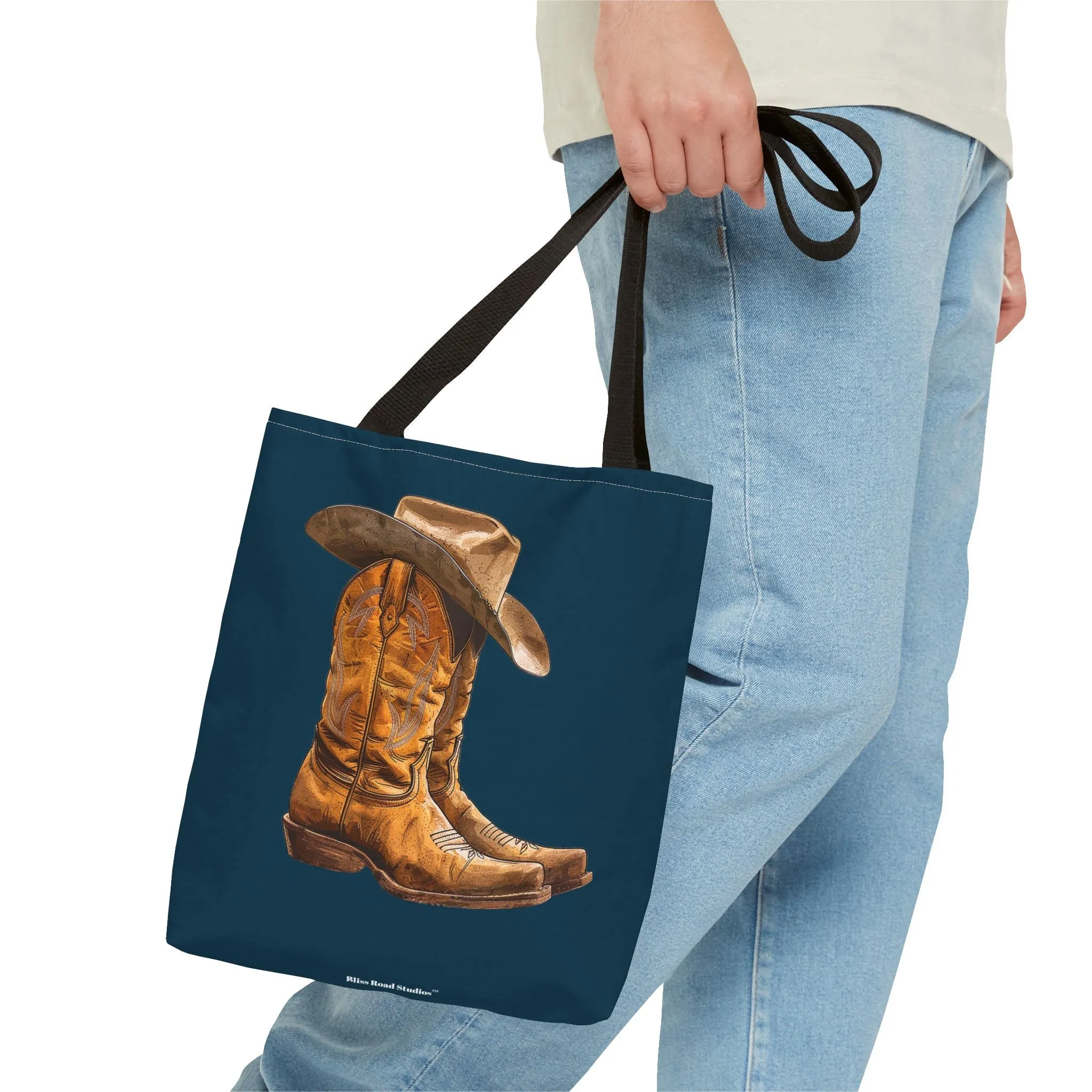 Legendary Lone Star Cowboy Tote Bag - Carry a piece of the West wherever you go! Available in 3 sizes.