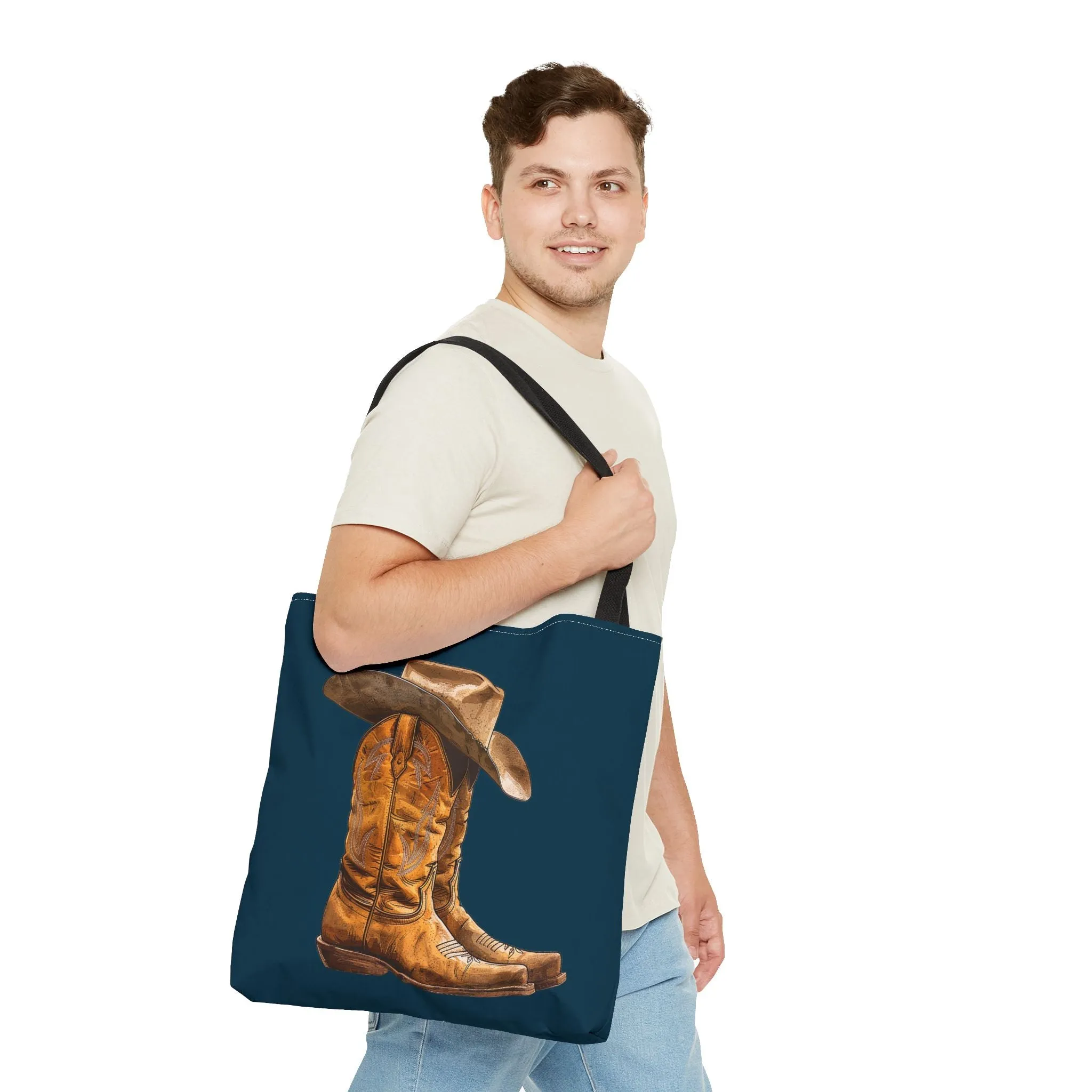 Legendary Lone Star Cowboy Tote Bag - Carry a piece of the West wherever you go! Available in 3 sizes.