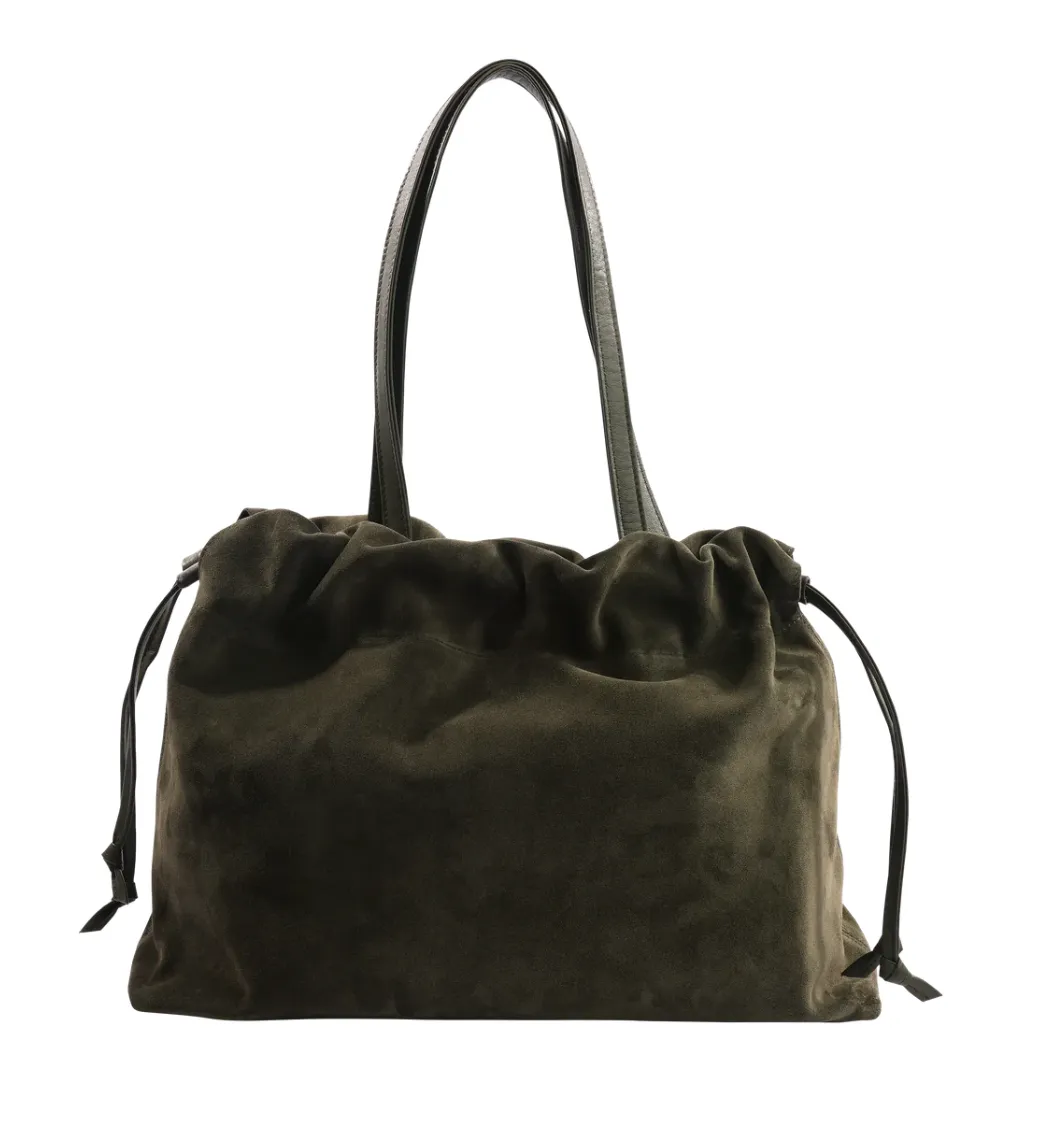 LEMIZ - Asisi Suede Tote Bag - Olive