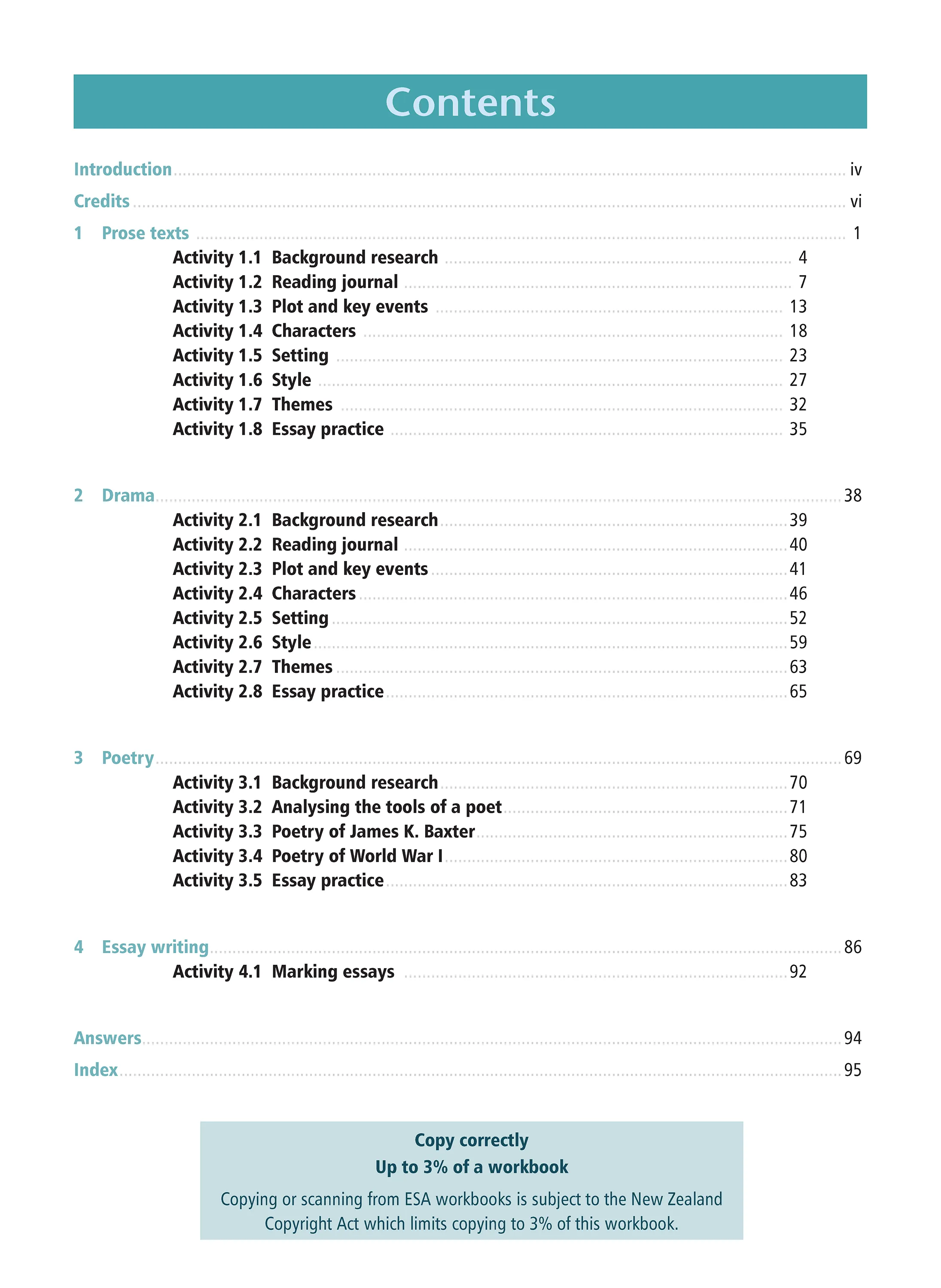 Level 3 Response to Written Texts 3.1 Learning Workbook