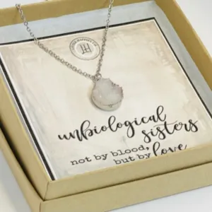 Like a sister gifts, Unbiological sister quotes, Unbiological sister gifts, Unbiological sister necklace, Love you like a sister gifts