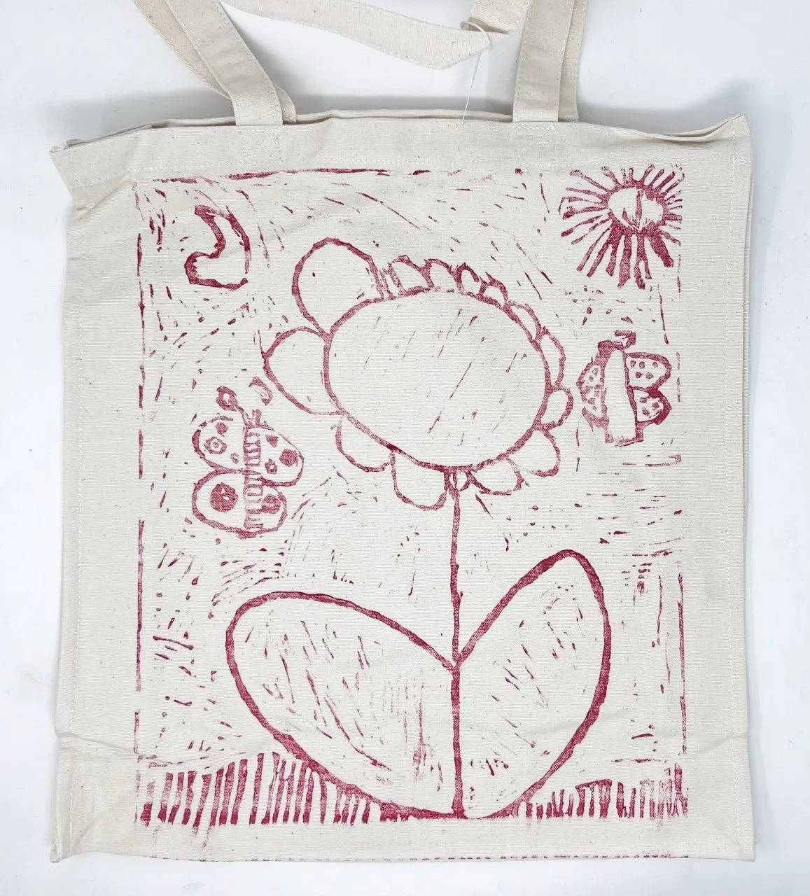 Lino Print Tote Bags