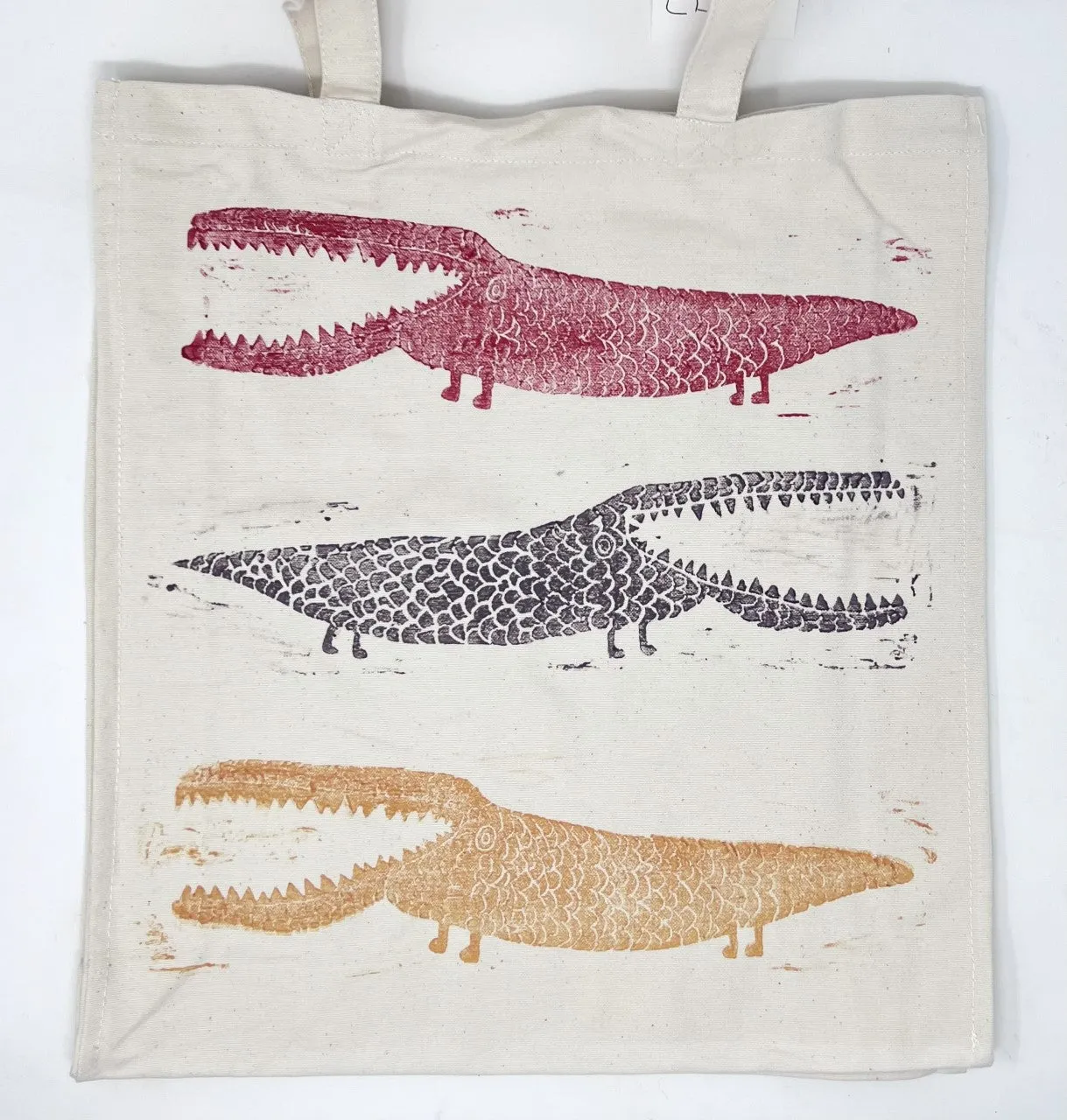 Lino Print Tote Bags