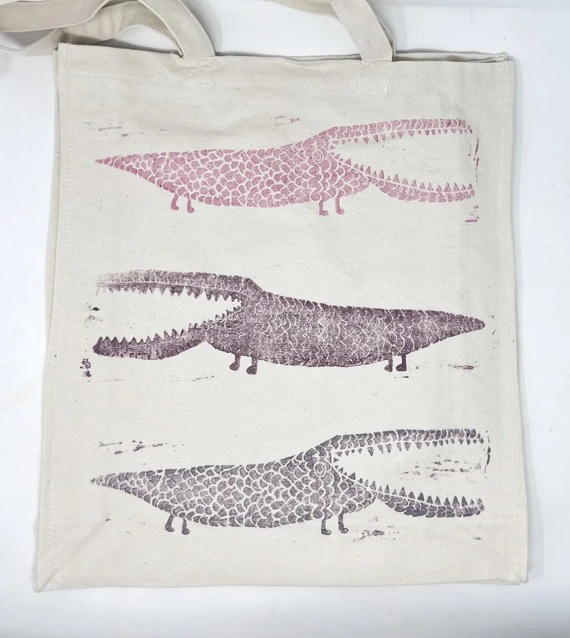 Lino Print Tote Bags