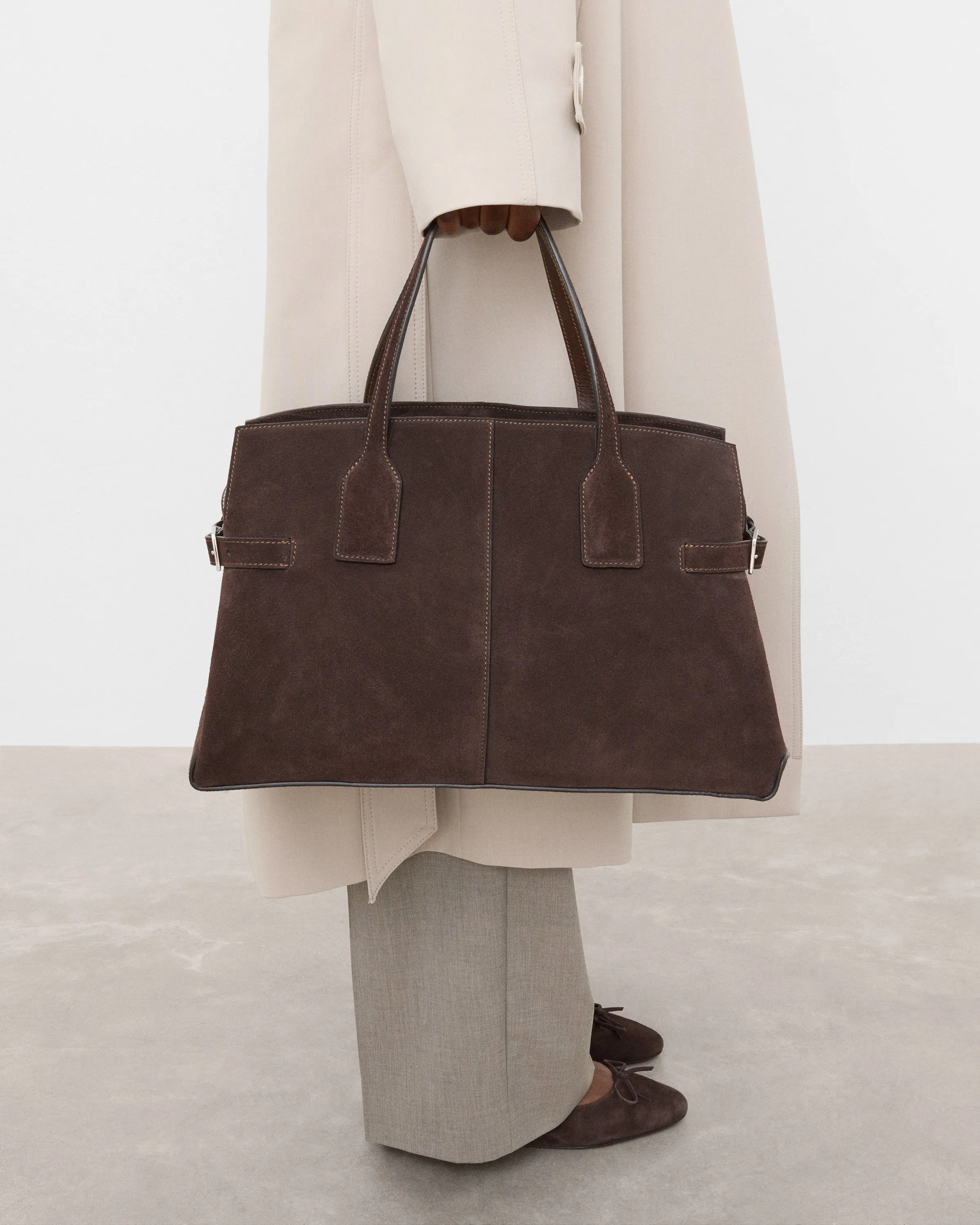 Lisa Bowler Bag Suede Chocolate