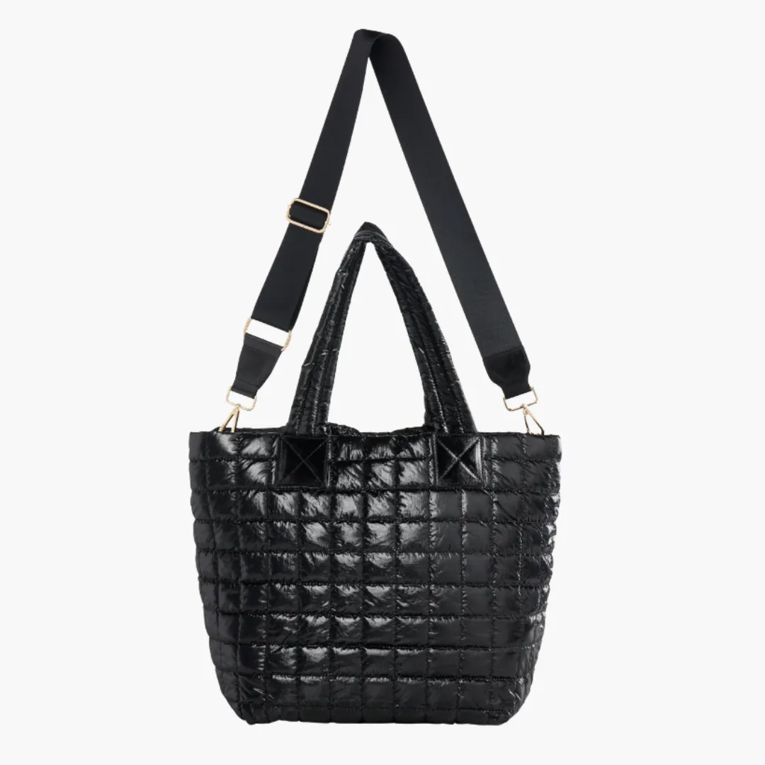 Logan Tote - Metallic Onyx