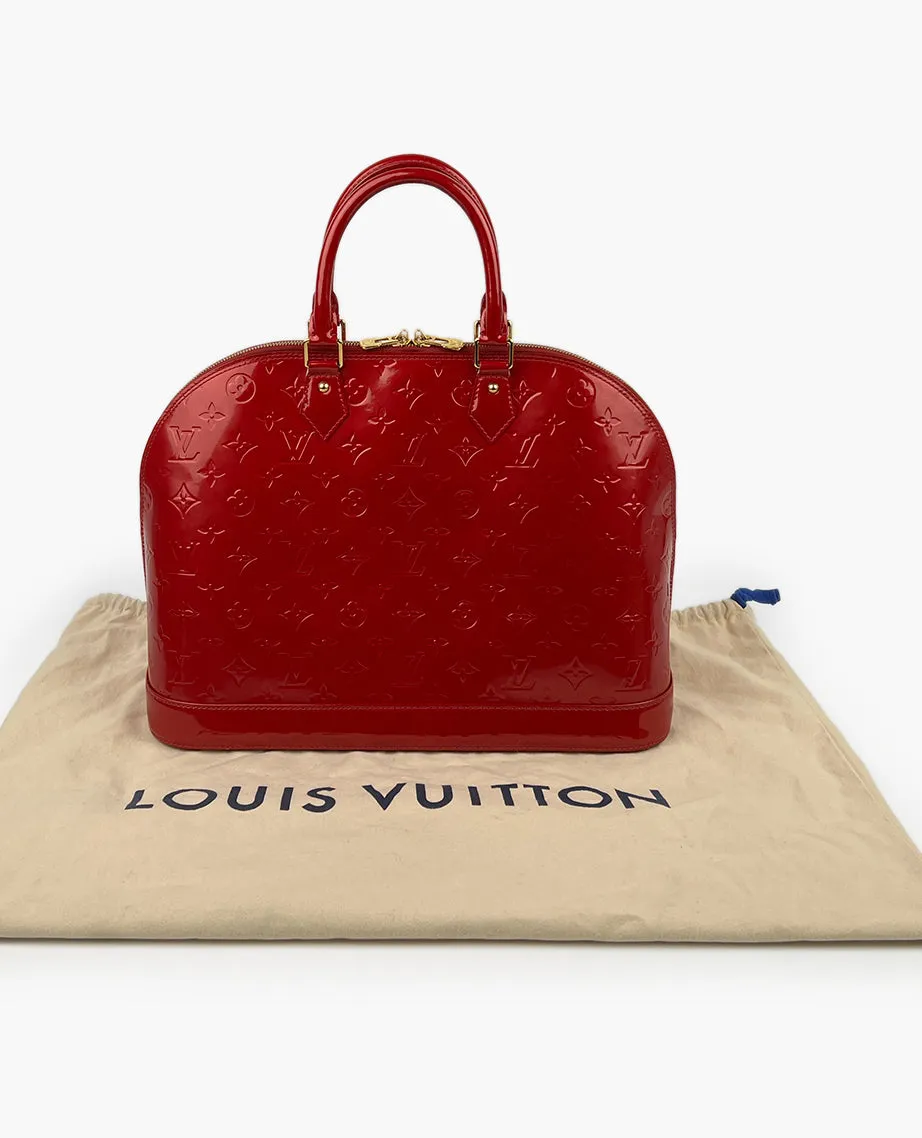 Louis Vuitton Alma GM Monogram Vernis Red