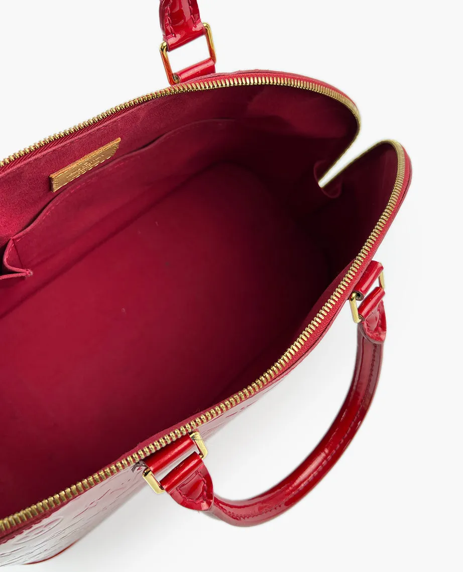 Louis Vuitton Alma GM Monogram Vernis Red