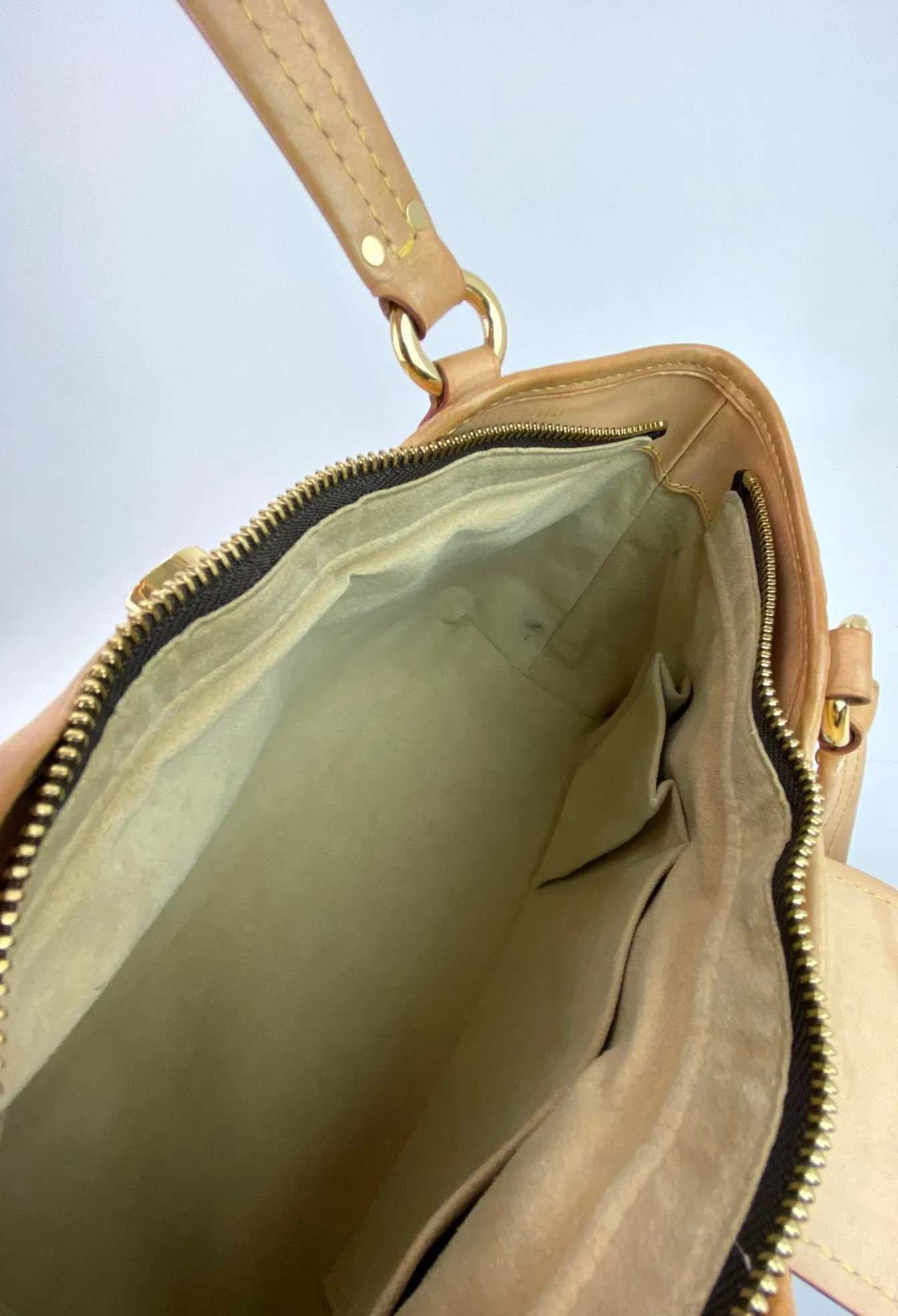Louis Vuitton BOETIE PM Monogram Brown Canvas Hobo Tote Bag Pre owned