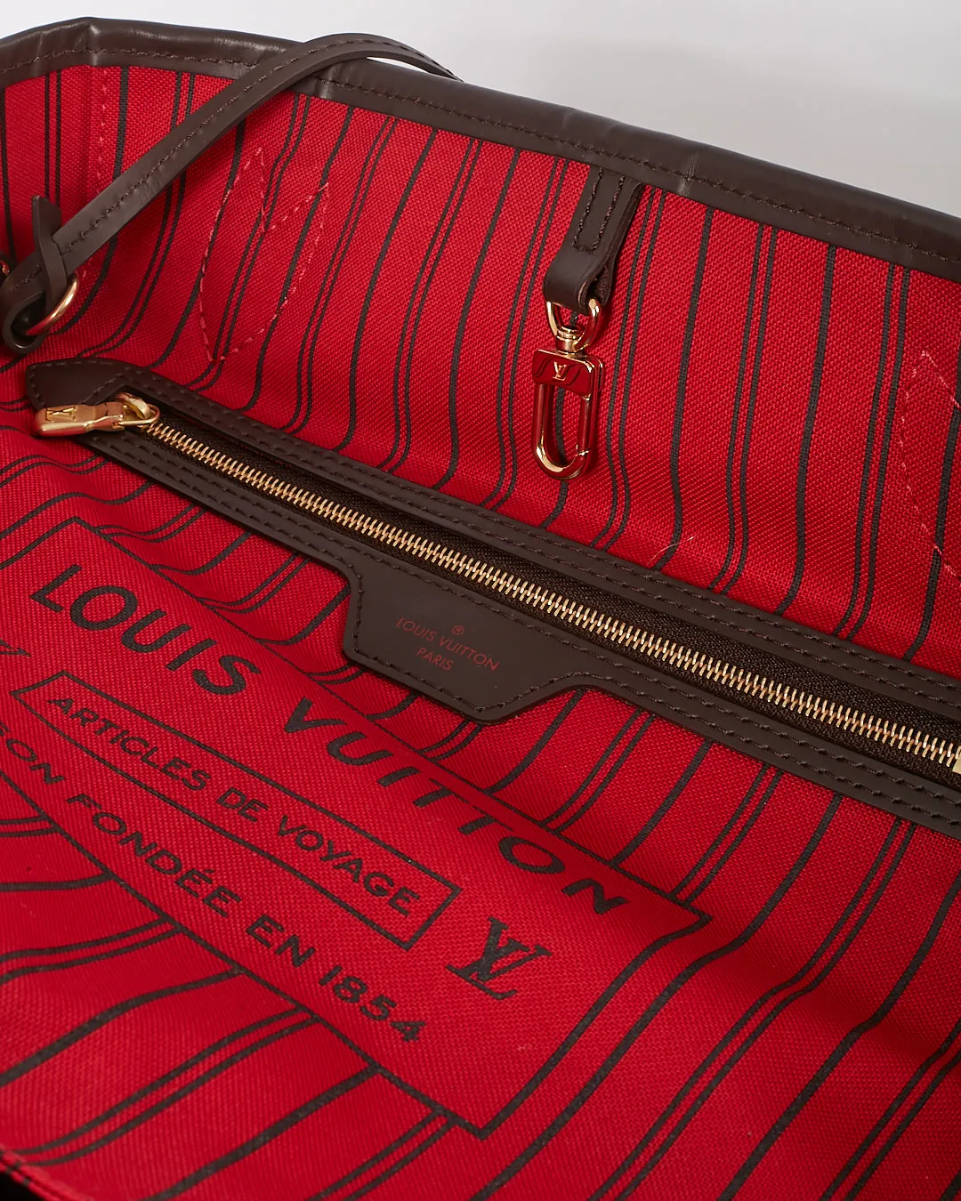 Louis Vuitton Damier Ebene Coated Canvas Neverfull MM Tote Bag
