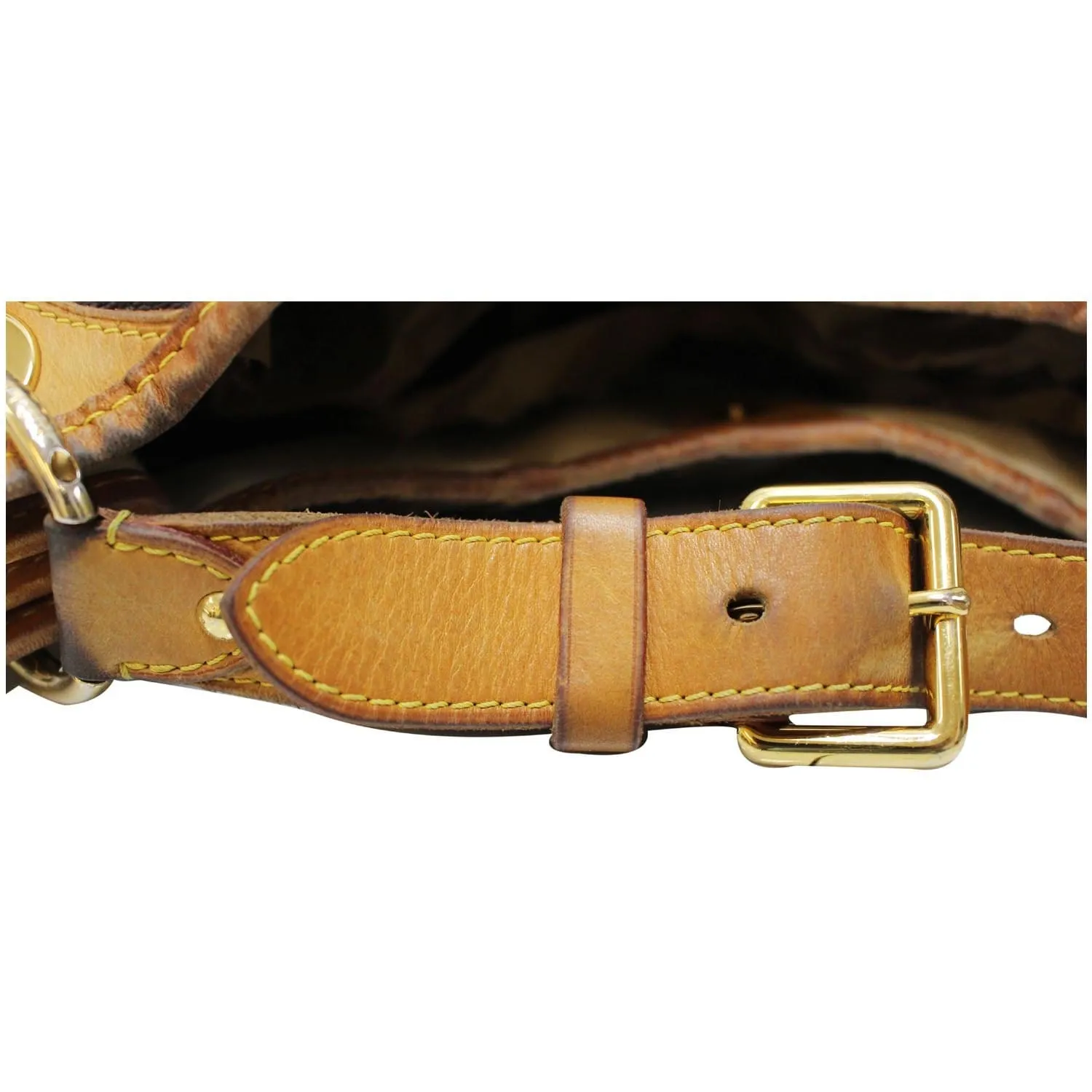 LOUIS VUITTON Galliera PM Monogram Canvas Shoulder Handbag Brown