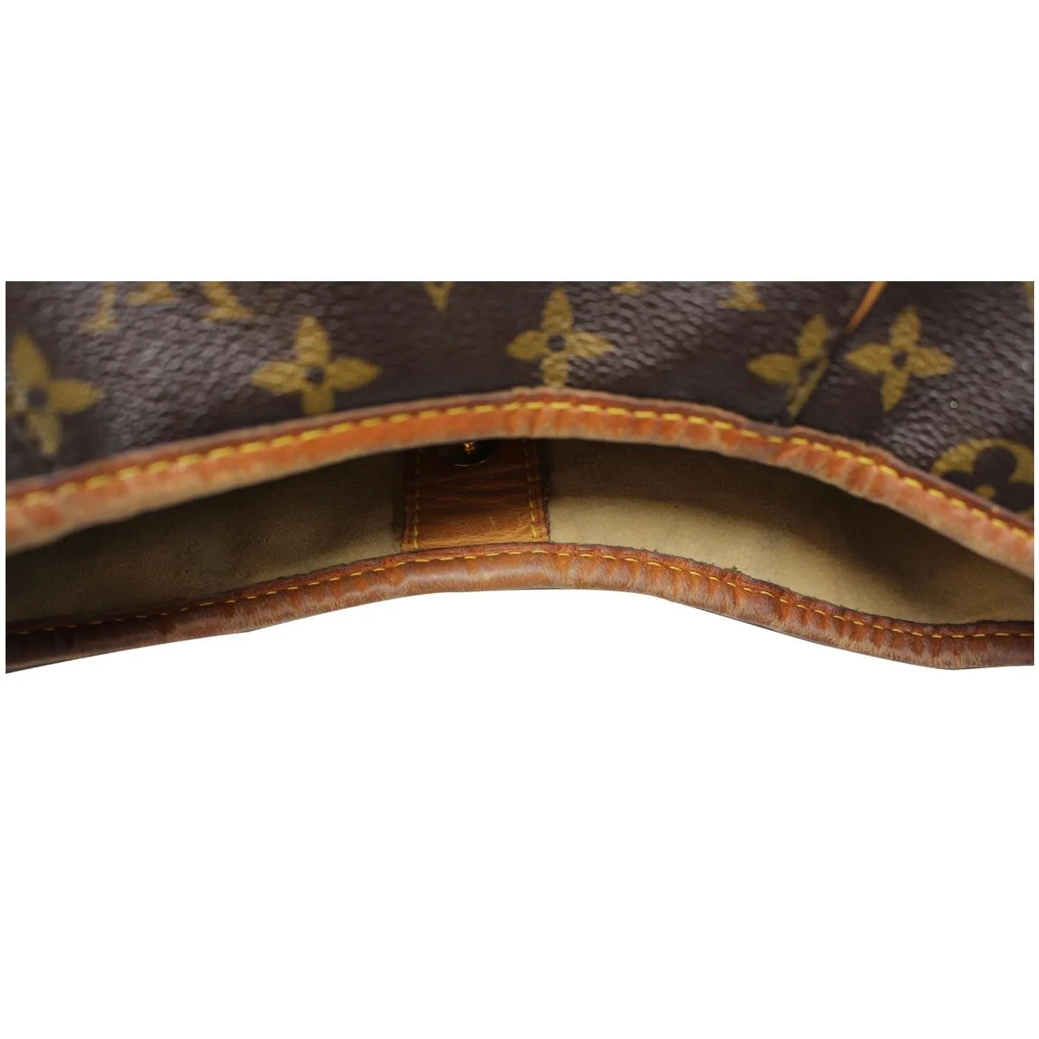 LOUIS VUITTON Galliera PM Monogram Canvas Shoulder Handbag Brown