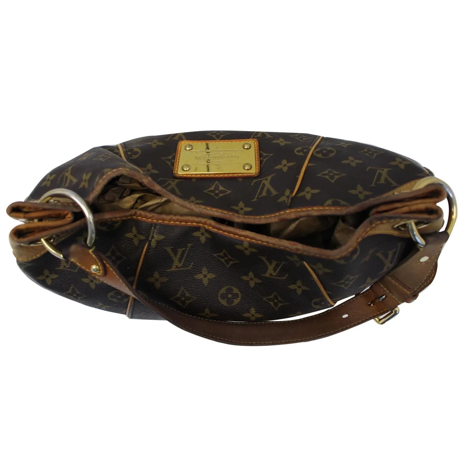 LOUIS VUITTON Galliera PM Monogram Canvas Shoulder Handbag Brown