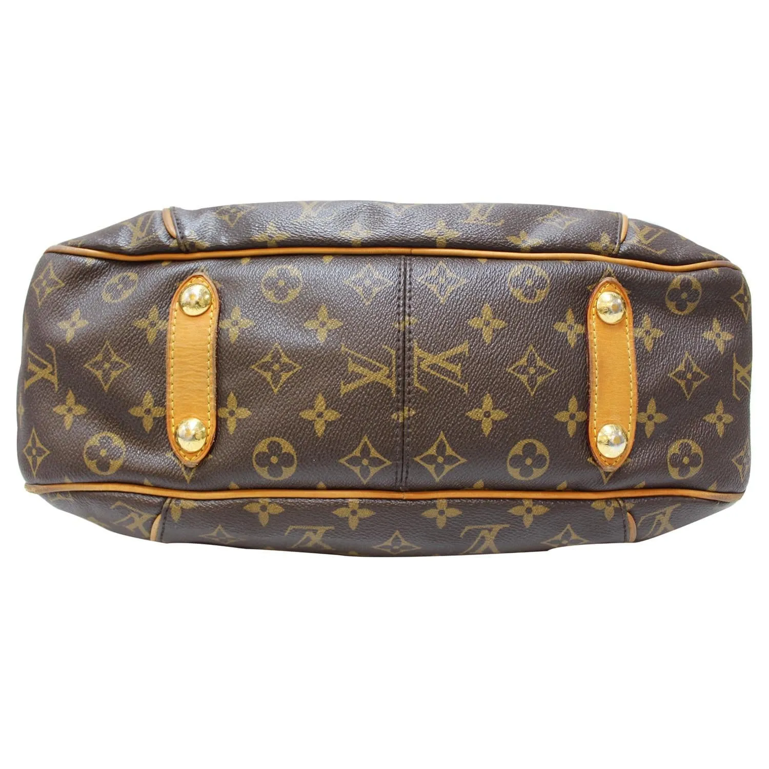 LOUIS VUITTON Galliera PM Monogram Canvas Shoulder Handbag Brown