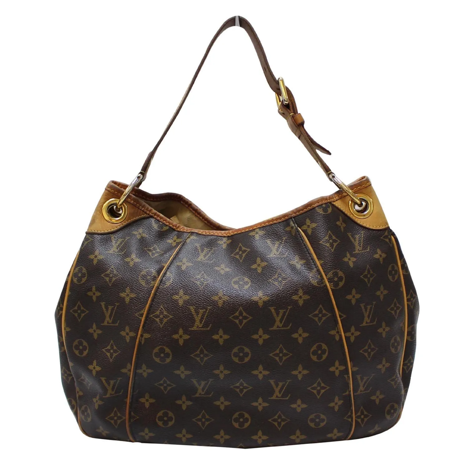LOUIS VUITTON Galliera PM Monogram Canvas Shoulder Handbag Brown
