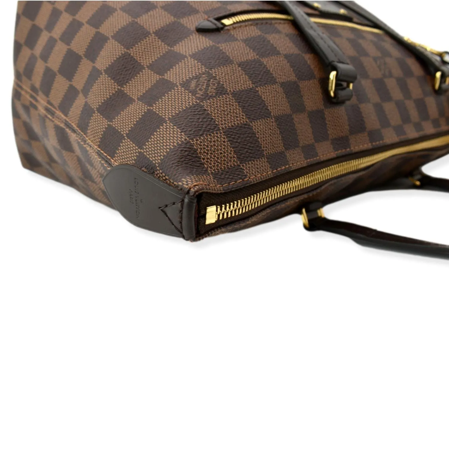 LOUIS VUITTON Iena MM Damier Ebene Shoulder Bag Brown