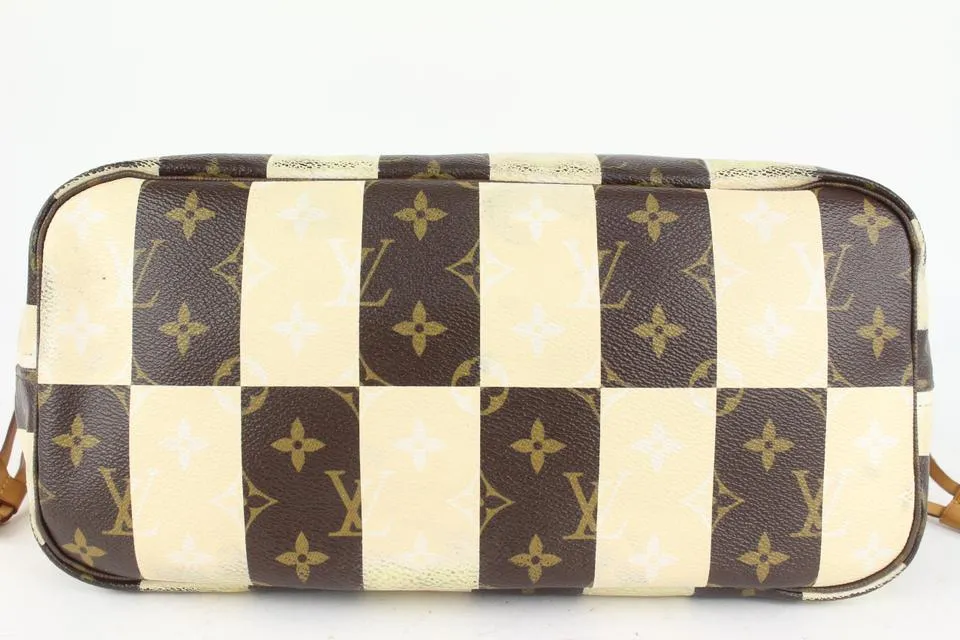 Louis Vuitton Limited Rare Stripe Monogram Rayures Neverfull MM Tote 4LV1019