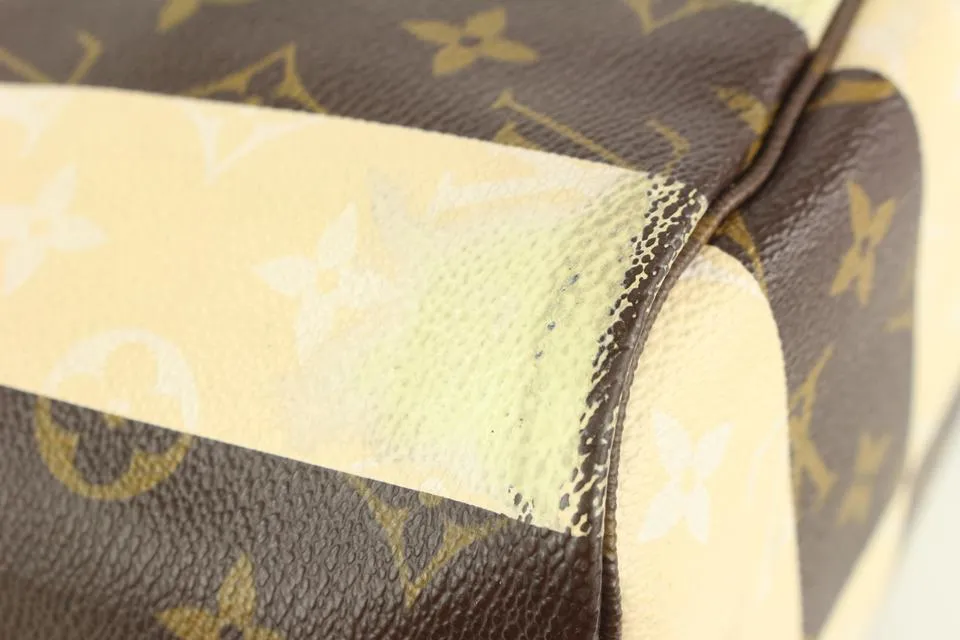 Louis Vuitton Limited Rare Stripe Monogram Rayures Neverfull MM Tote 4LV1019
